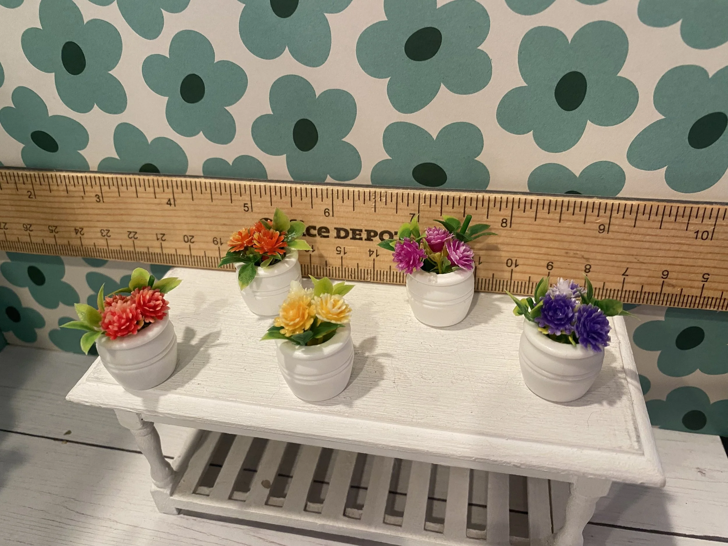 Miniature Flower Pots, 1:12