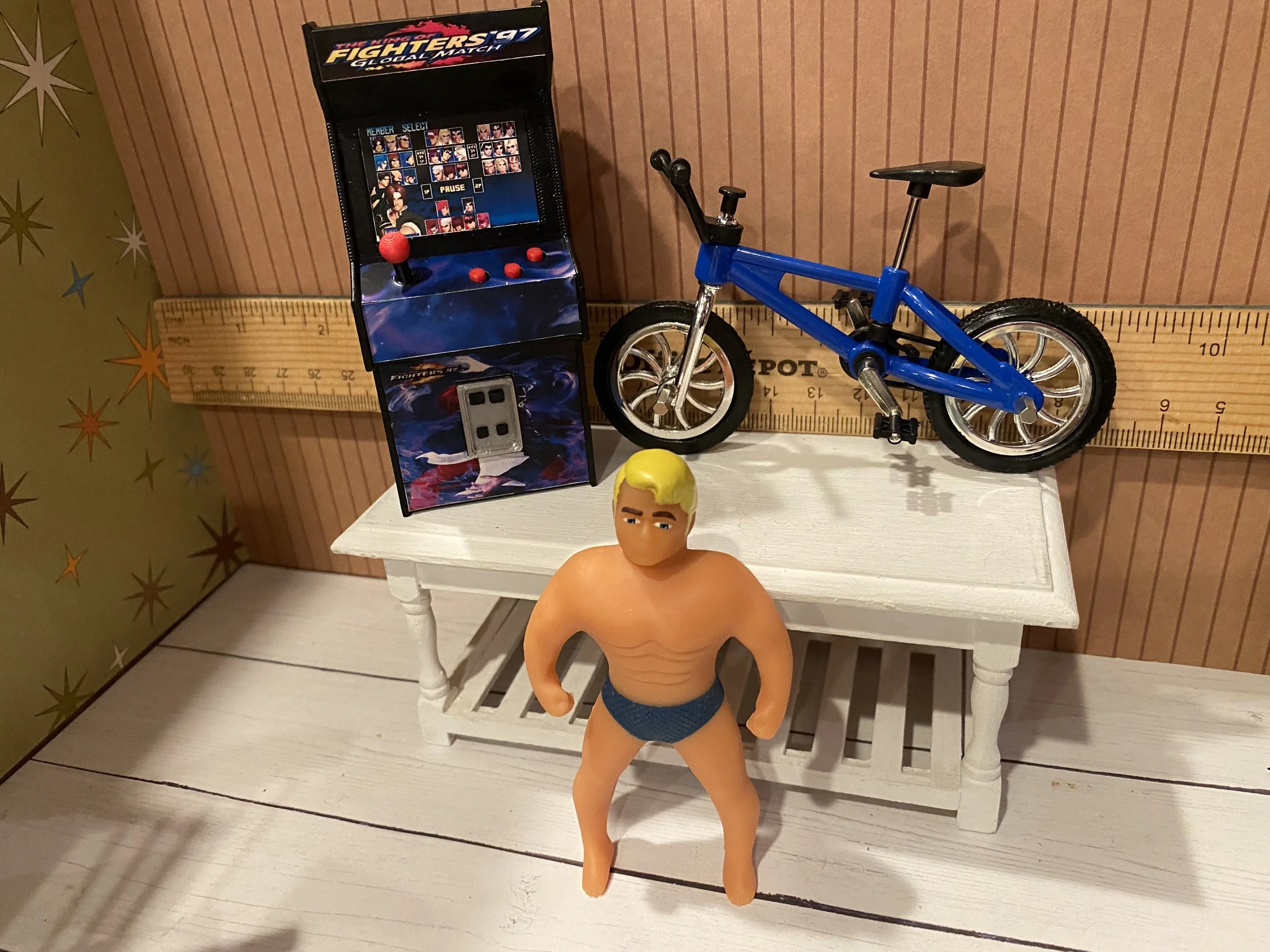 Miniature Bike, Stand Up Arcade Game, Stretch Armstrong, 1:12