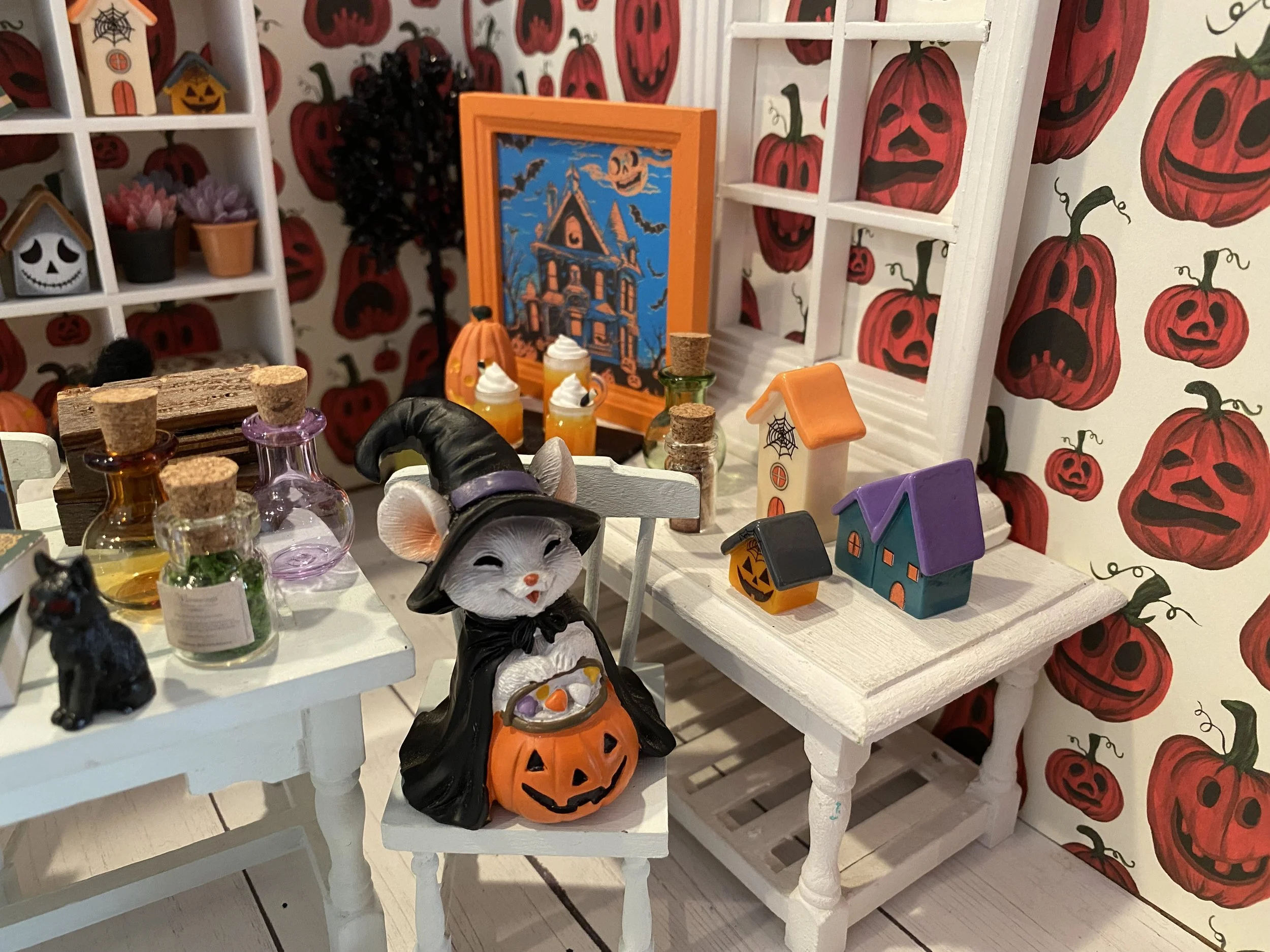 Miniature Wanda Witch's Apothecary, Dollhouse Wicked Woods & Halloween Accessories, 1:12