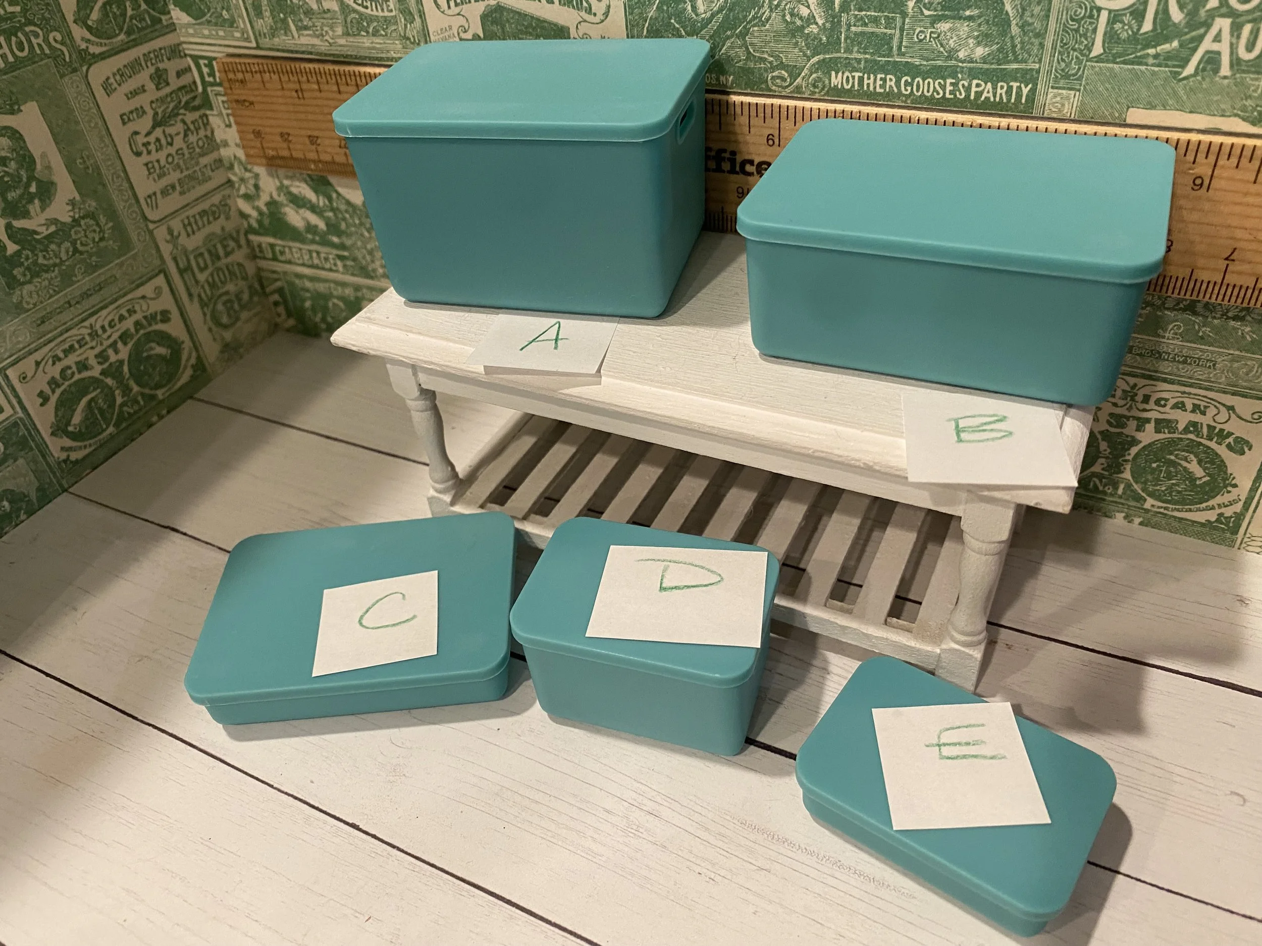 Miniature Storage Bins, 1:12
