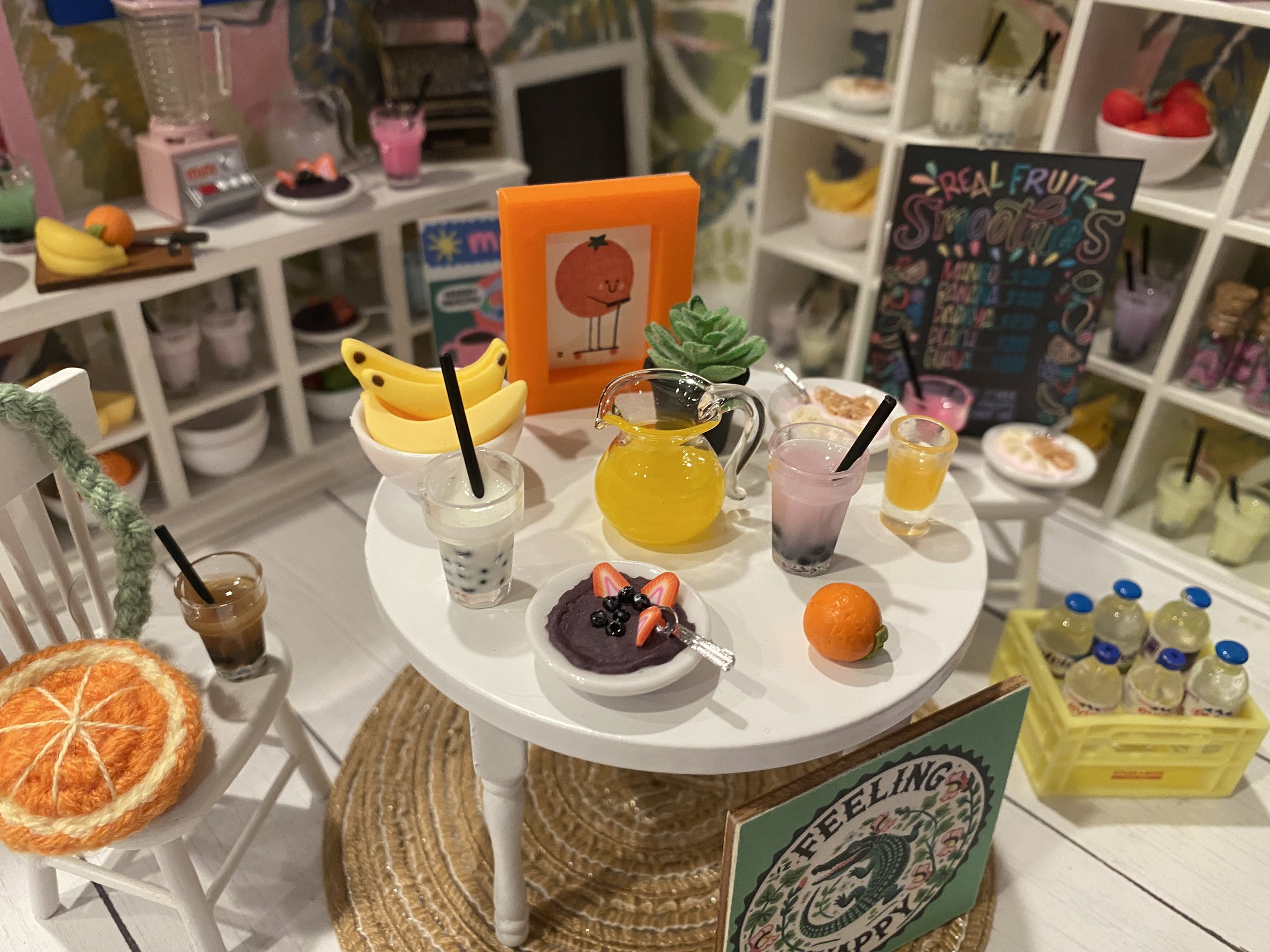 Miniature Granola Stand, Dollhouse Acai & Boba Bar, 1:12