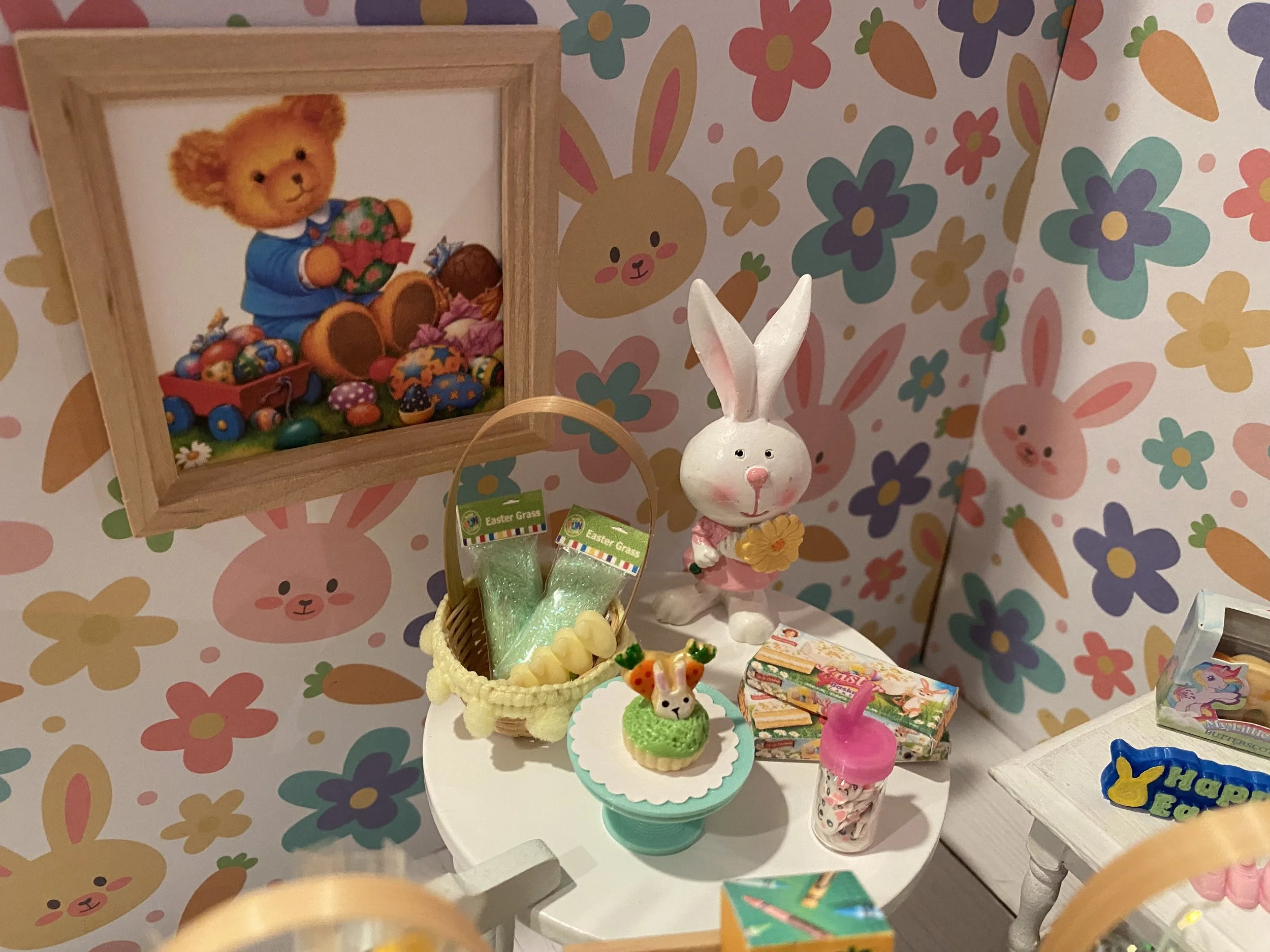 Miniature Fill-A-Basket, Custom Dollhouse Easter Baskets, 1:12