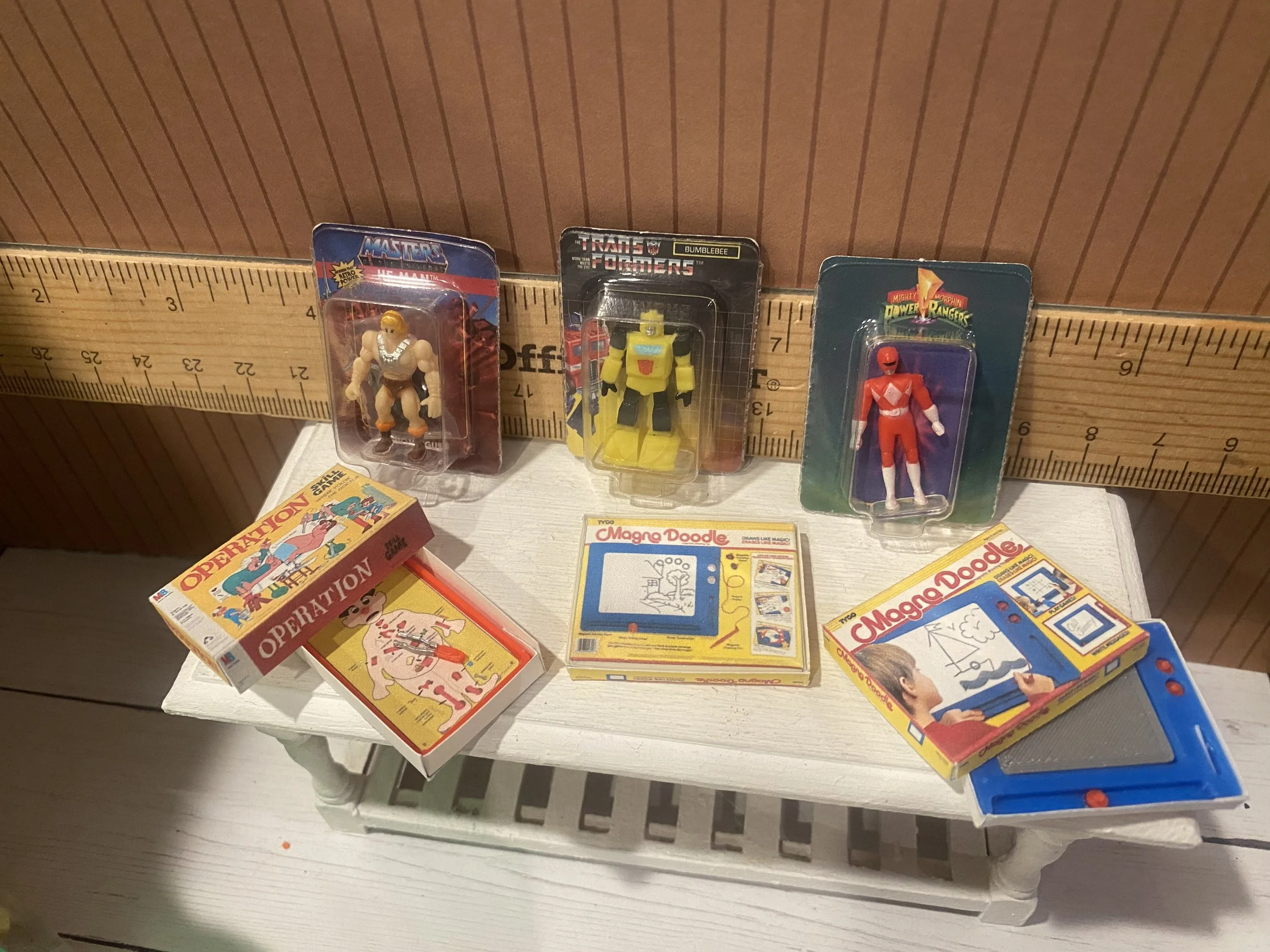 Miniature Power Ranger, He-Man, Transformer, Operation Game, Magnadoodle, 1:12