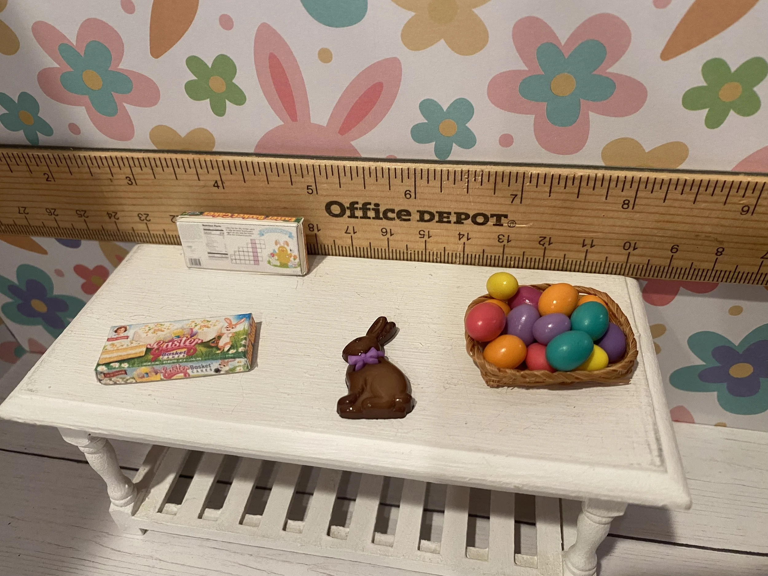 Miniature Easter Little Debbie Box, Chocolate Rabbit, Easter Eggs, 1:12