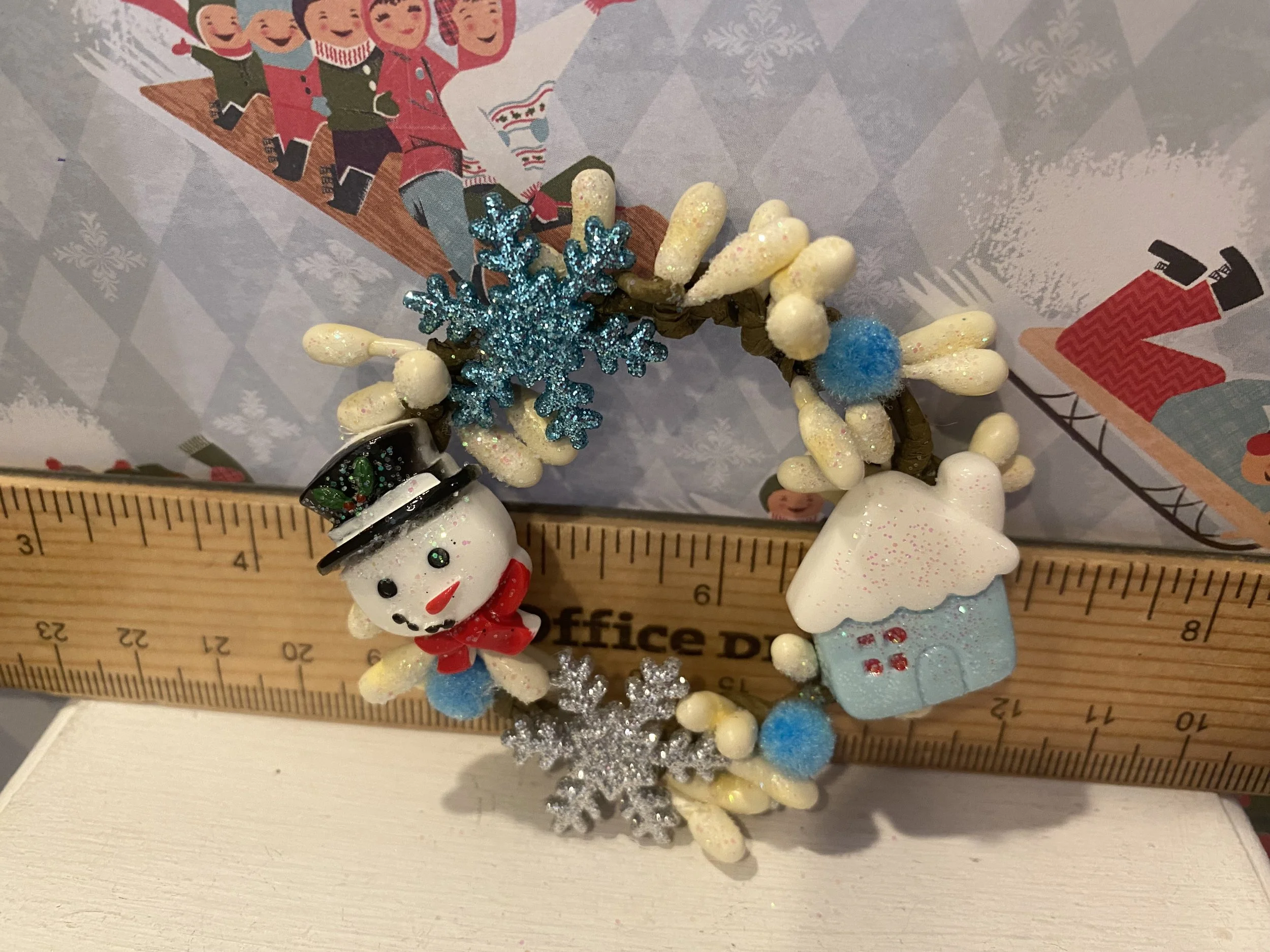 Miniature Winter Wreath, 1:12