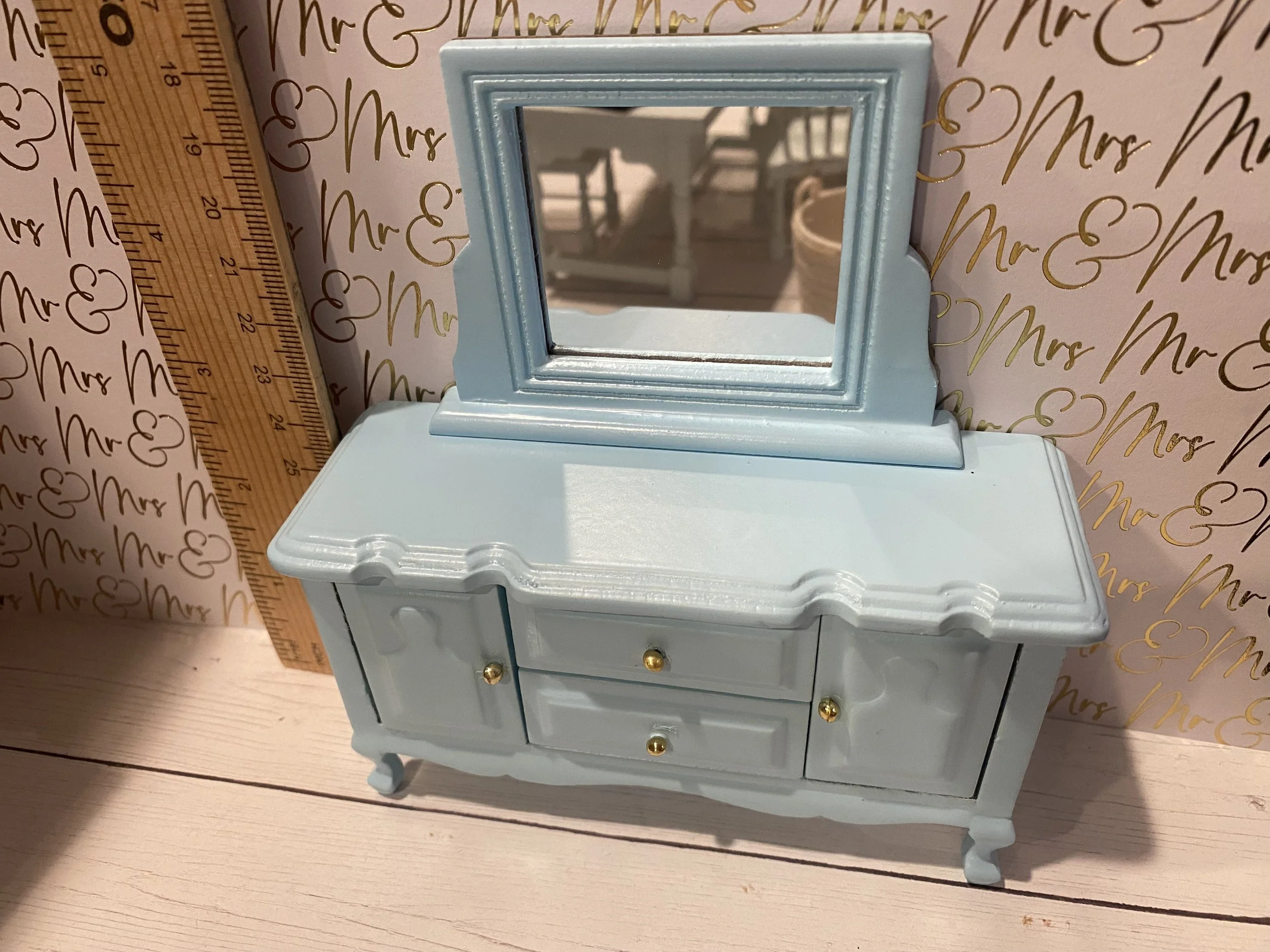 Miniature Blue Vanity, 1:12