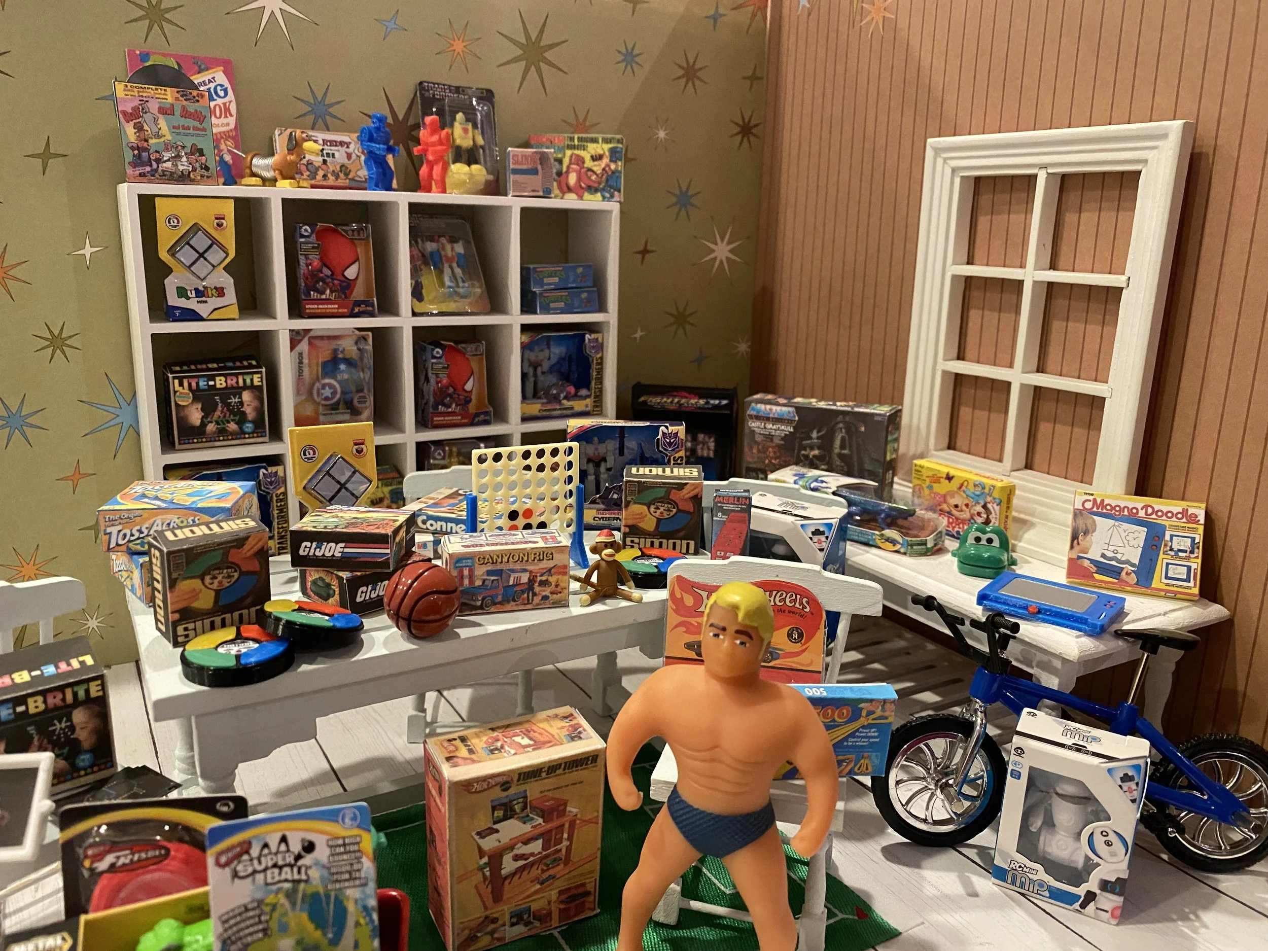 Miniature Toys, Micro Boys Toys, Classic Boys Dollhouse Toys, 1:12