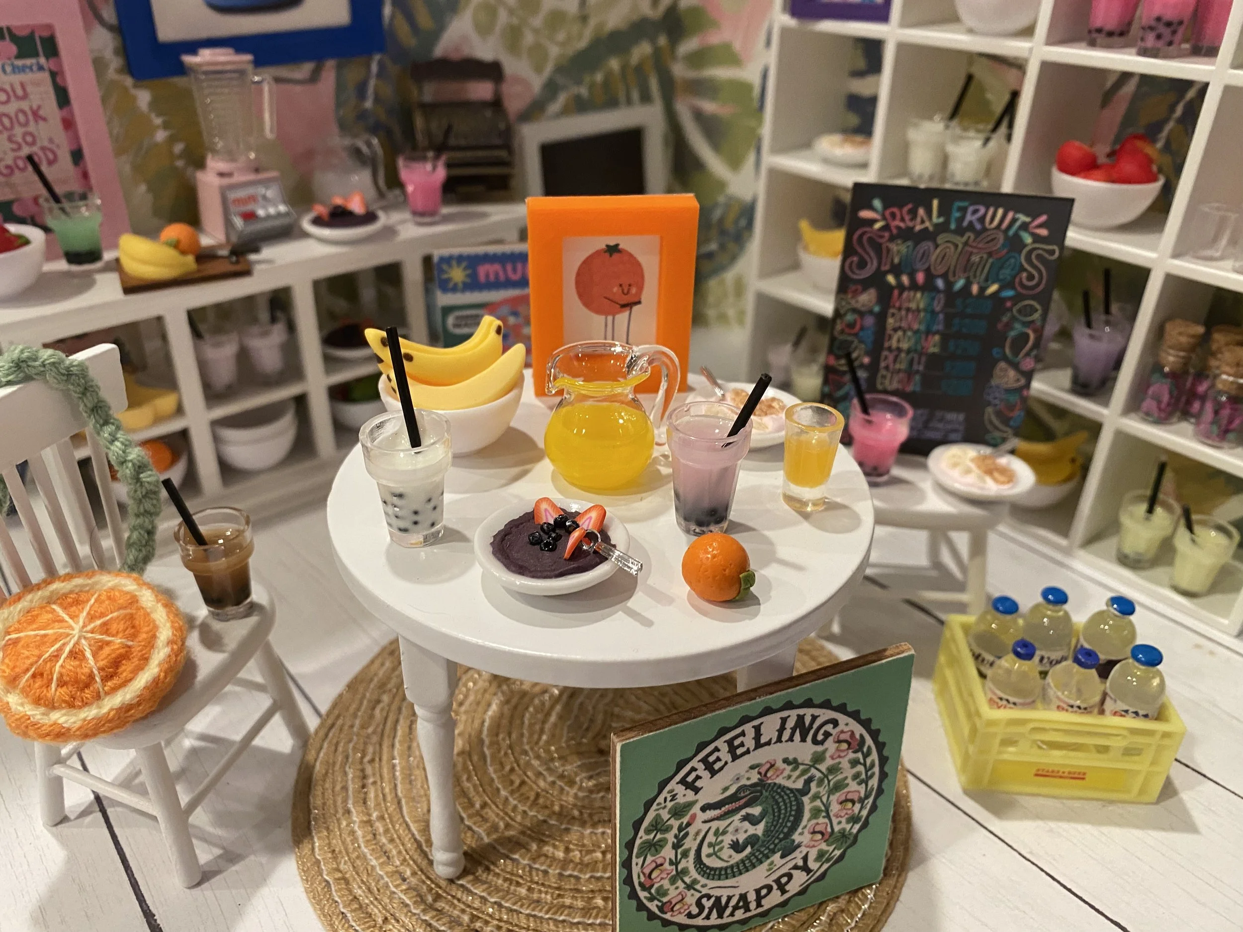 Miniature Granola Stand, Dollhouse Acai & Boba Bar, 1:12