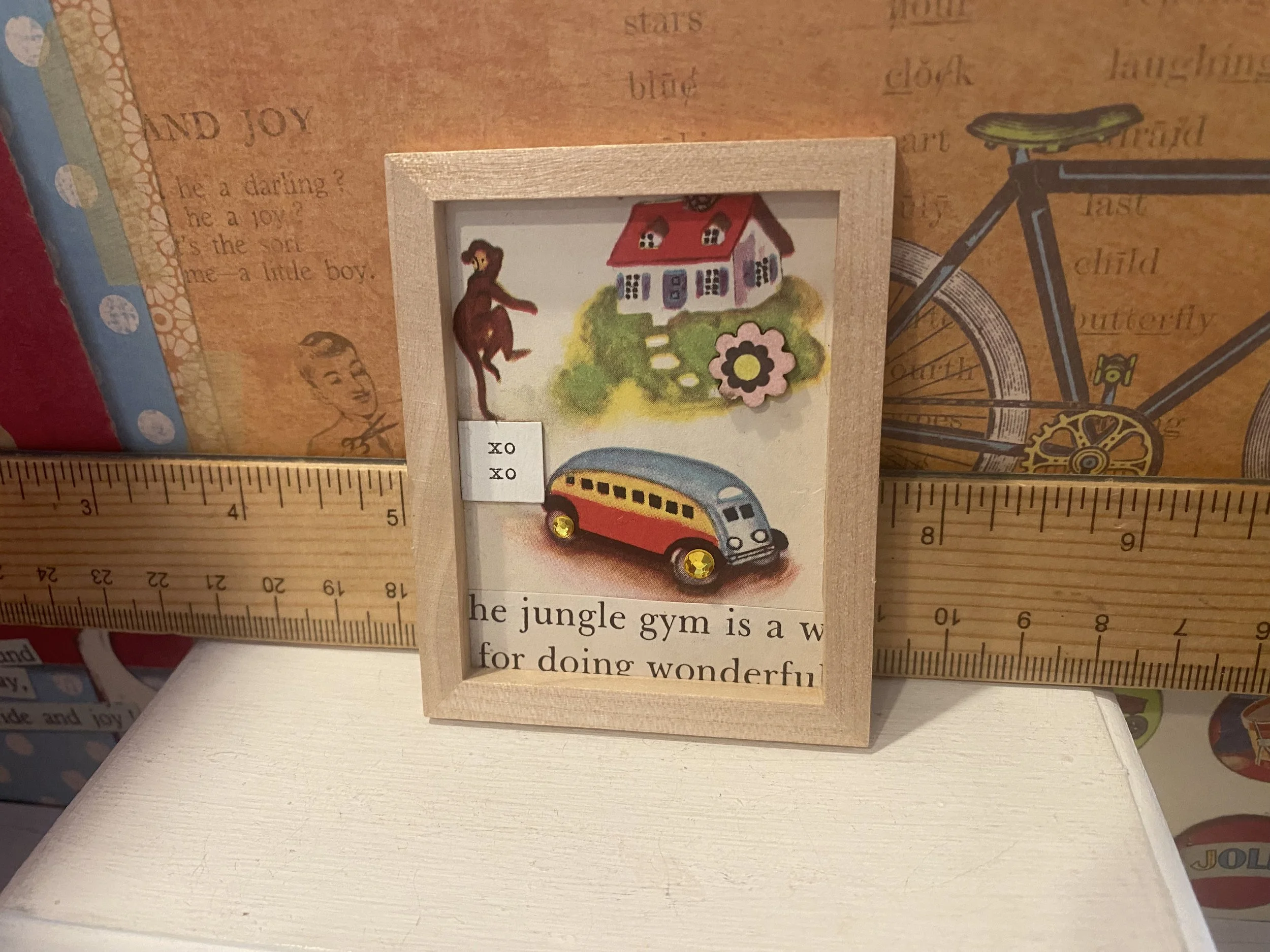 Miniature Baby Framed Art, Dollhouse Nursery Signs, 1:12