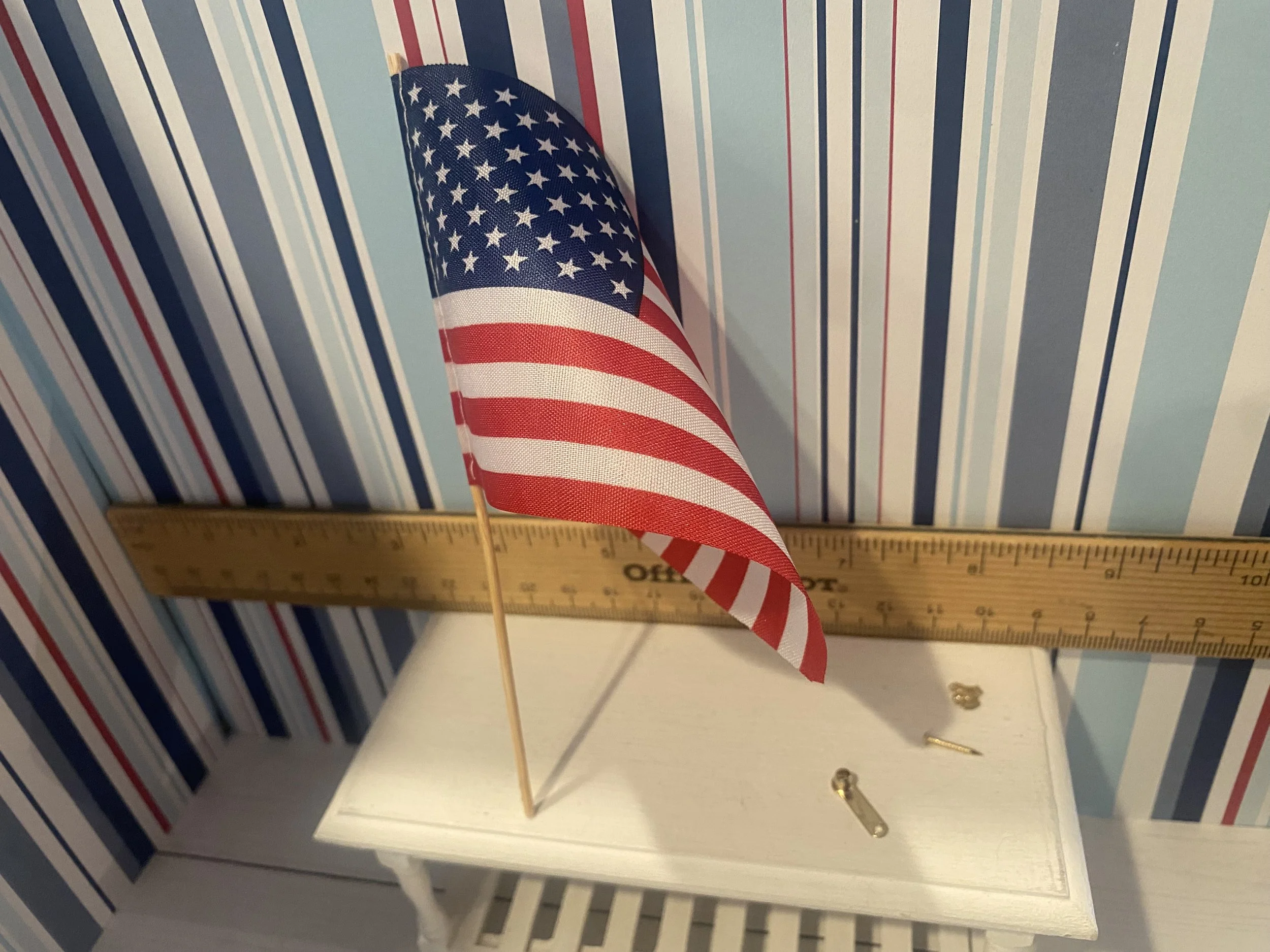 Miniature American Flag, 1:12