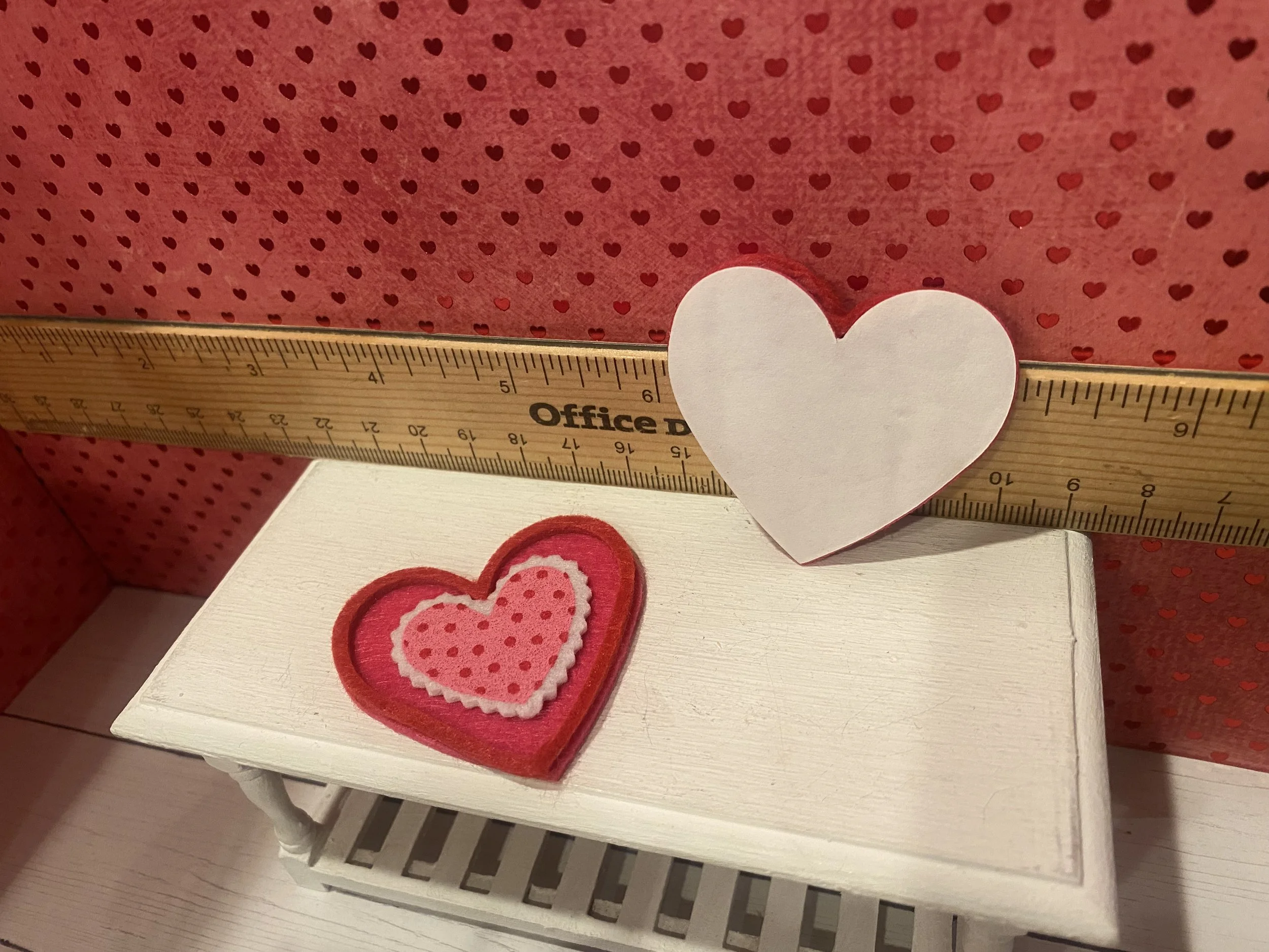 Miniature Valentine Chair Backers, 1:12