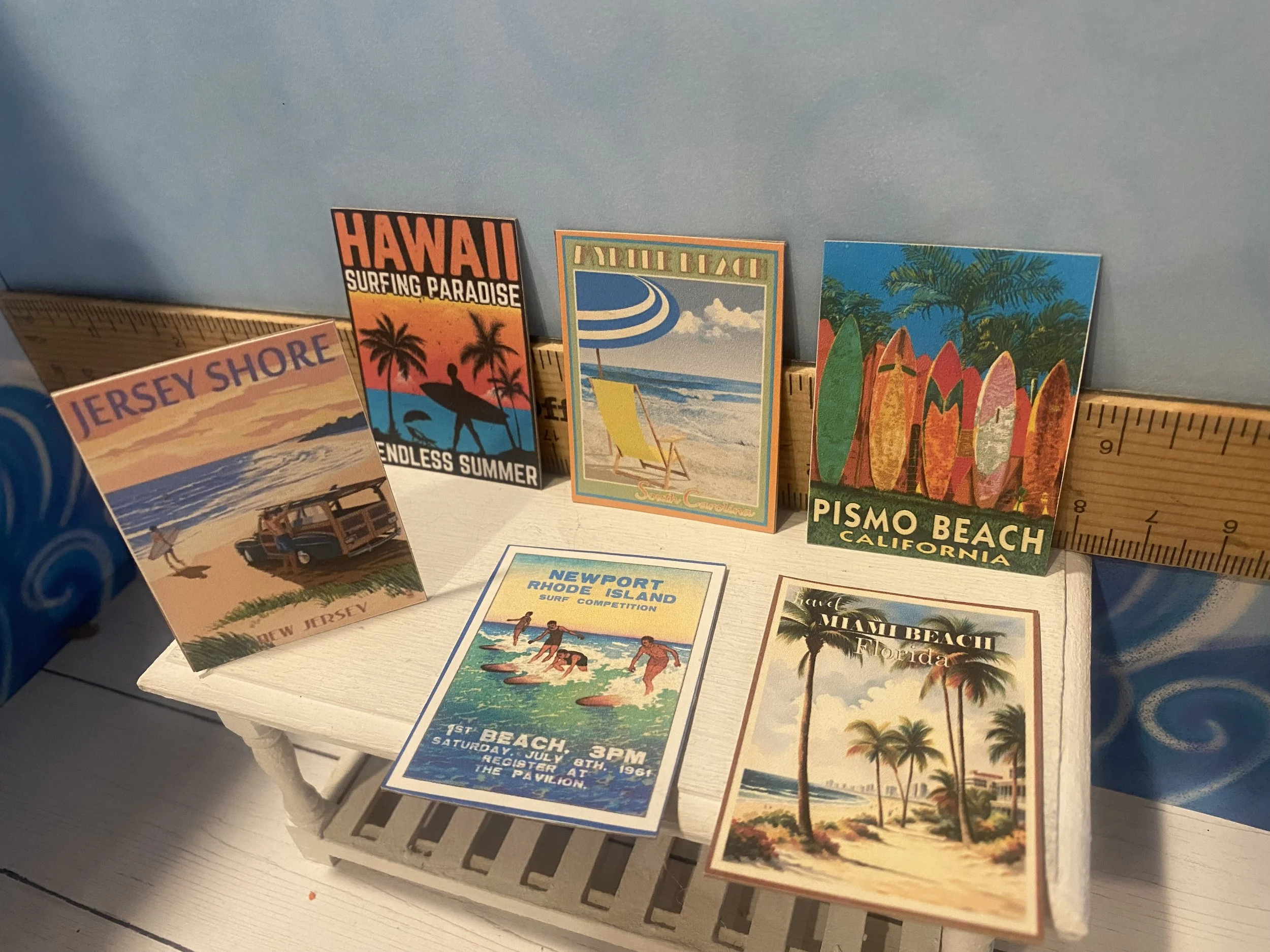 Miniature Beach Posters, 1:12