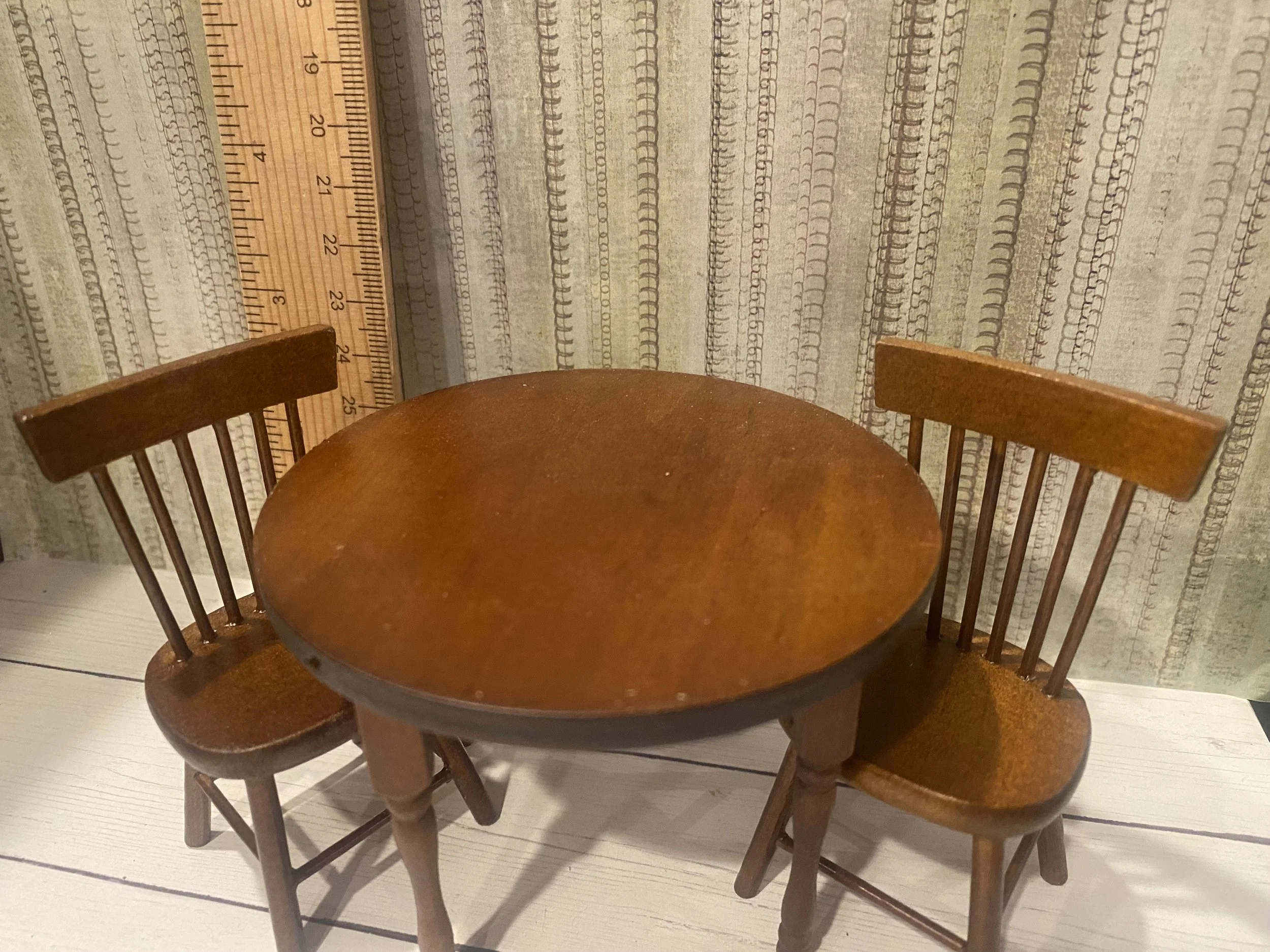 Miniature Kitchen Table w/Chairs, 1:12