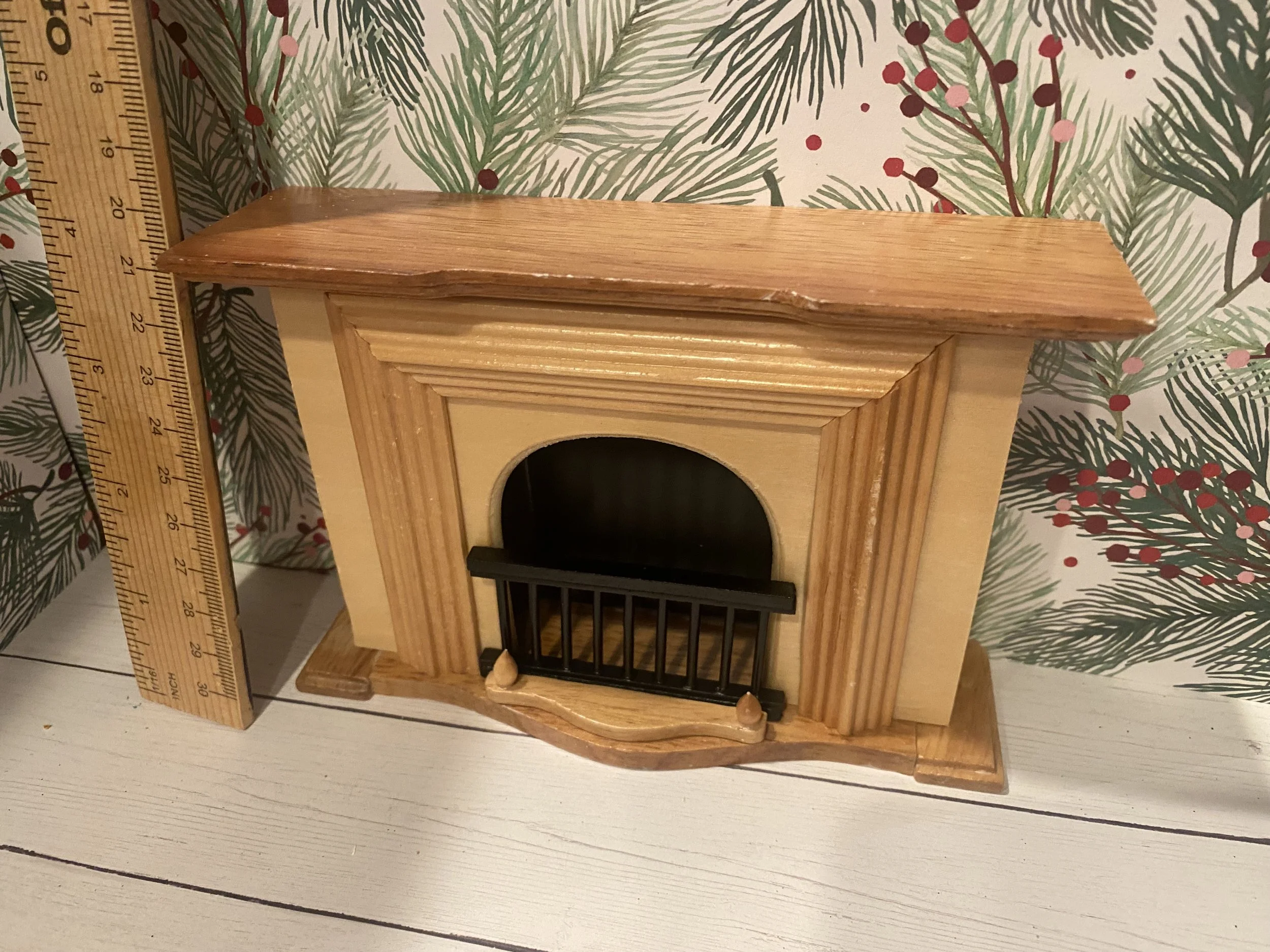 Miniature Wood Fireplace, 1:12