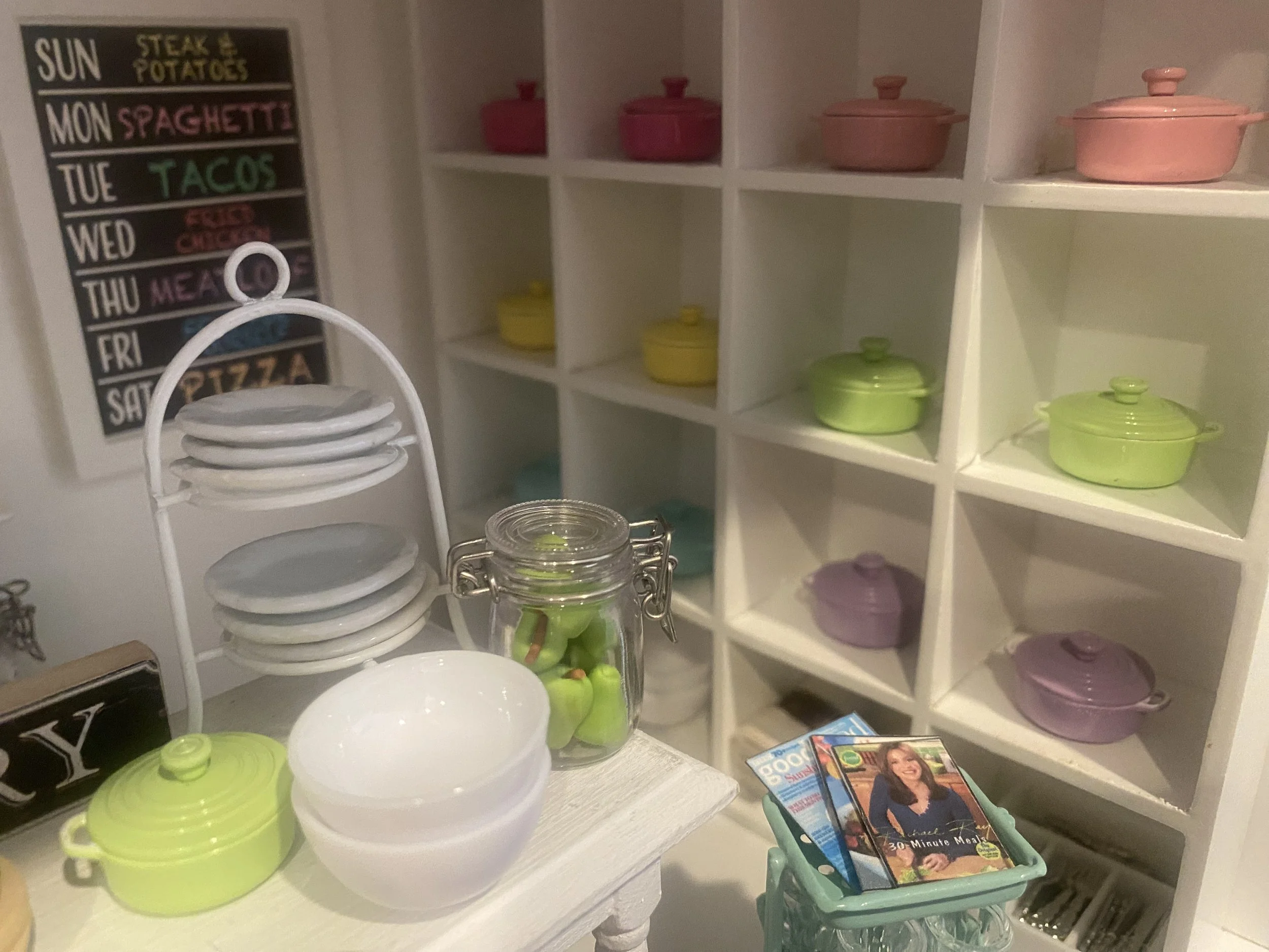 Miniature Dream Pantry, Dollhouse Dishware & Kitchen Accessories, 1:12