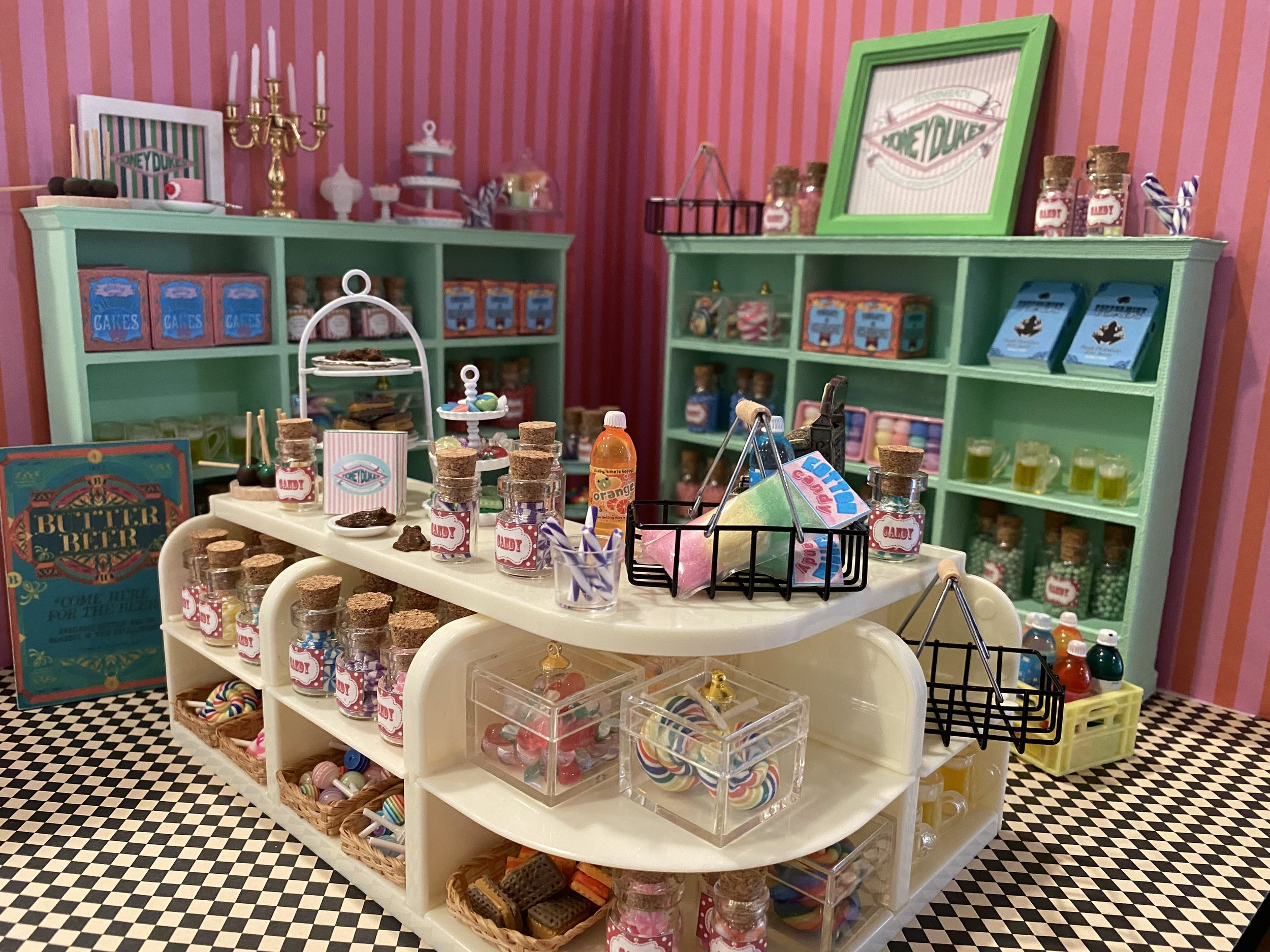 Miniature Magical Candy Shop, Dollhouse Enchanted Bakery, 1:12