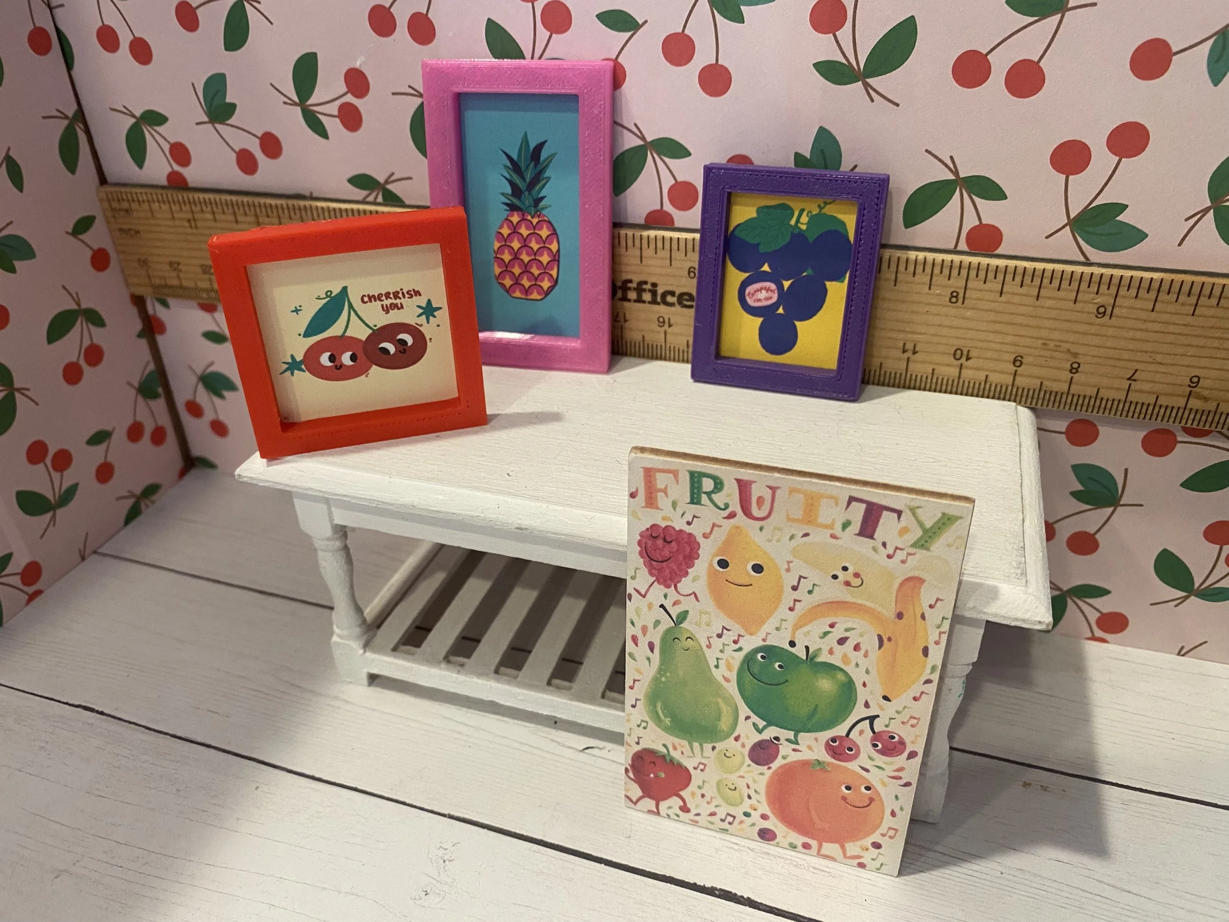 Miniature Fruit Themed Art and Signs, 1:12