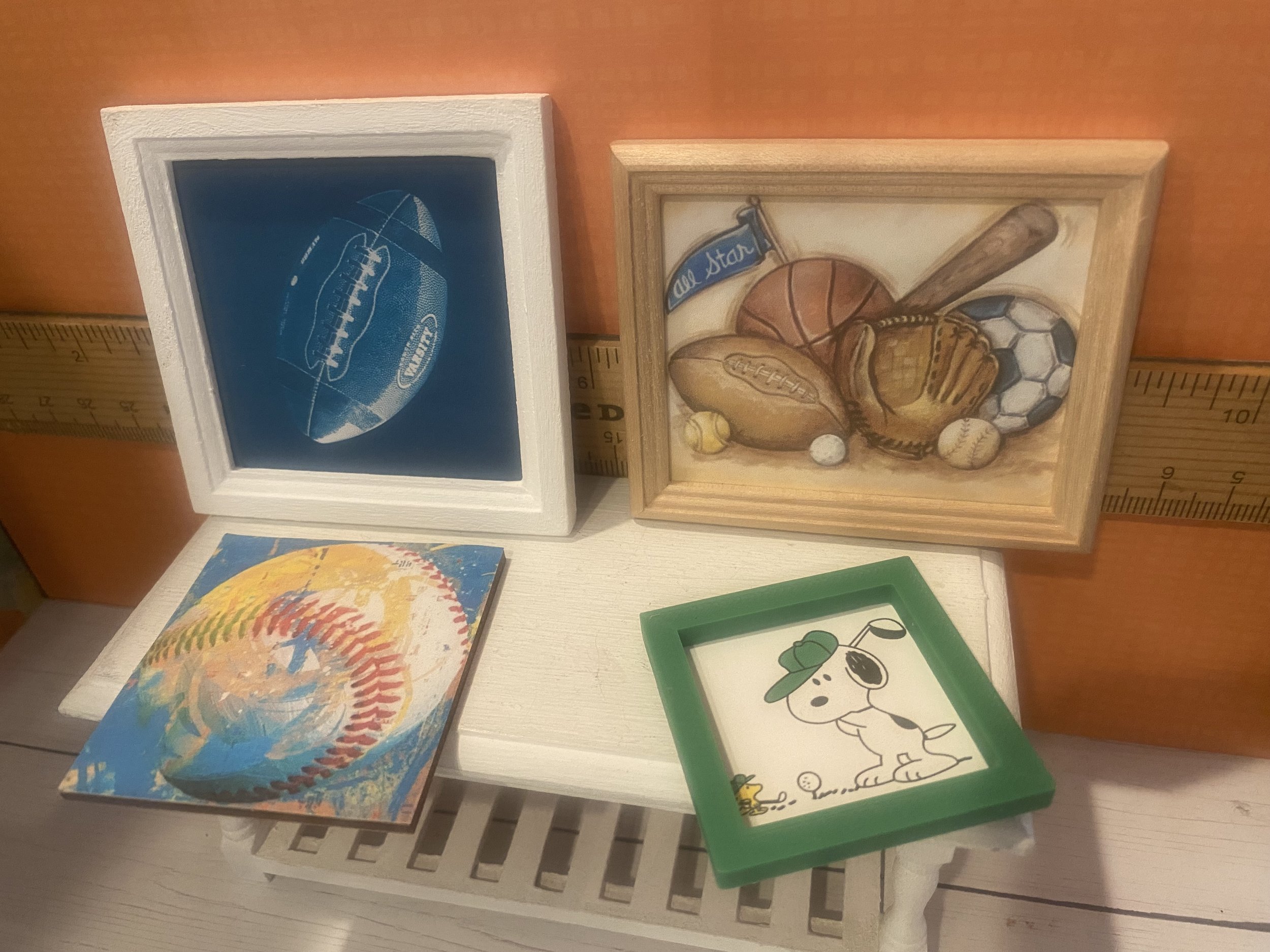 Miniature Sports Art and Signs, 1:12