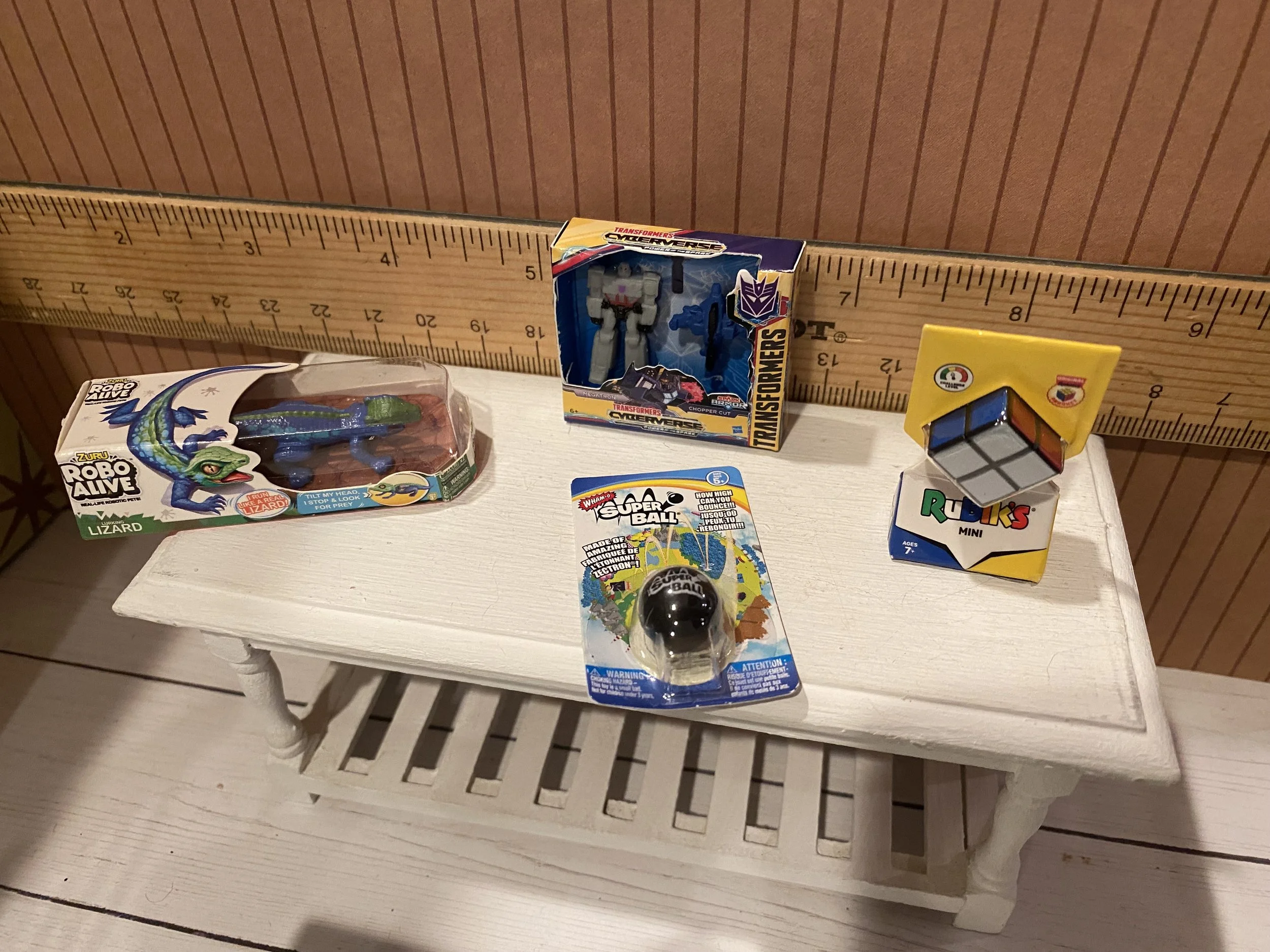 Miniature Transformer Set, Robolizard, Rubik's Cube, Superball, 1:12
