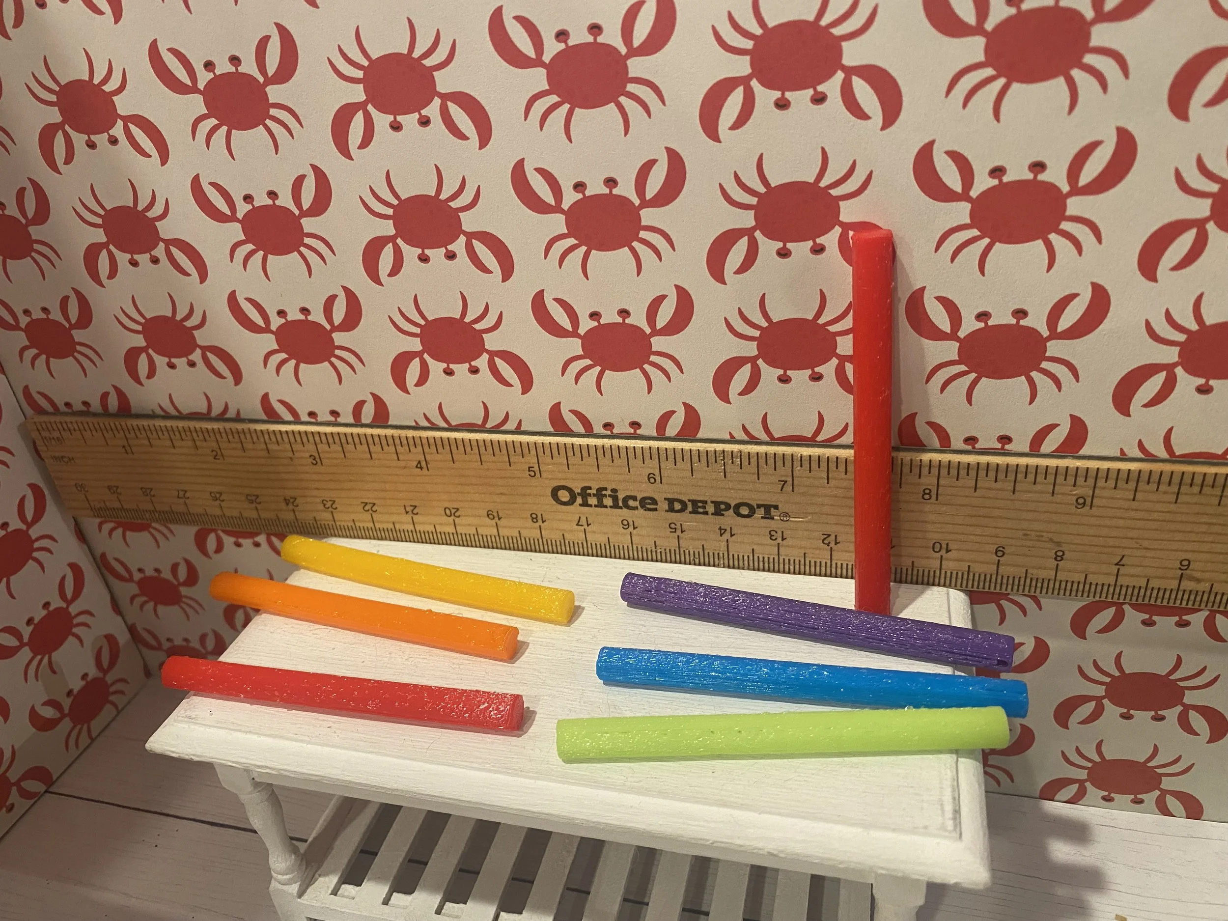 Miniature Pool Noddles, Assorted Colors, 1:12