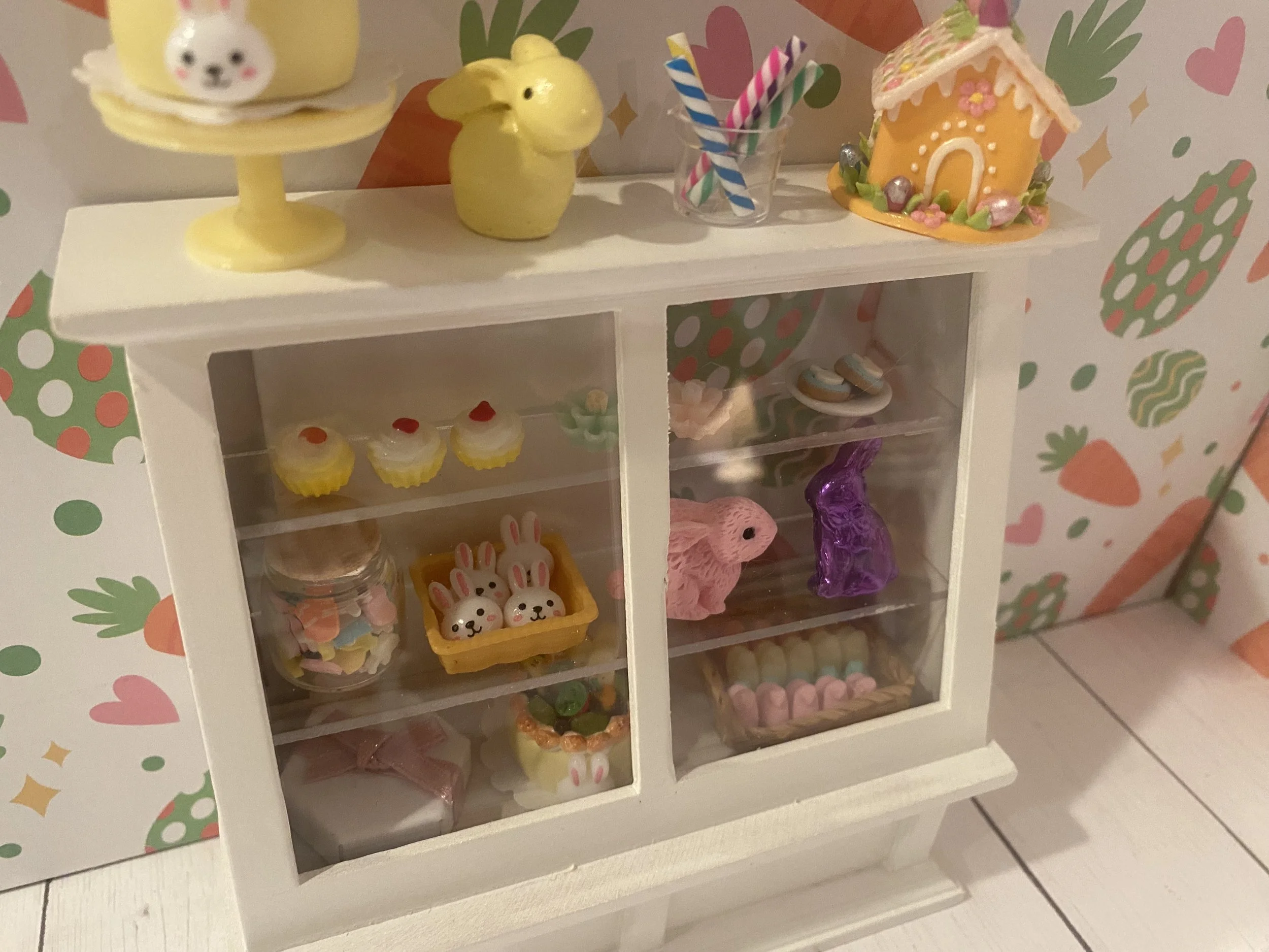Miniature Easter Sweet Shoppe, Dollhouse Easter Bakery, 1:12