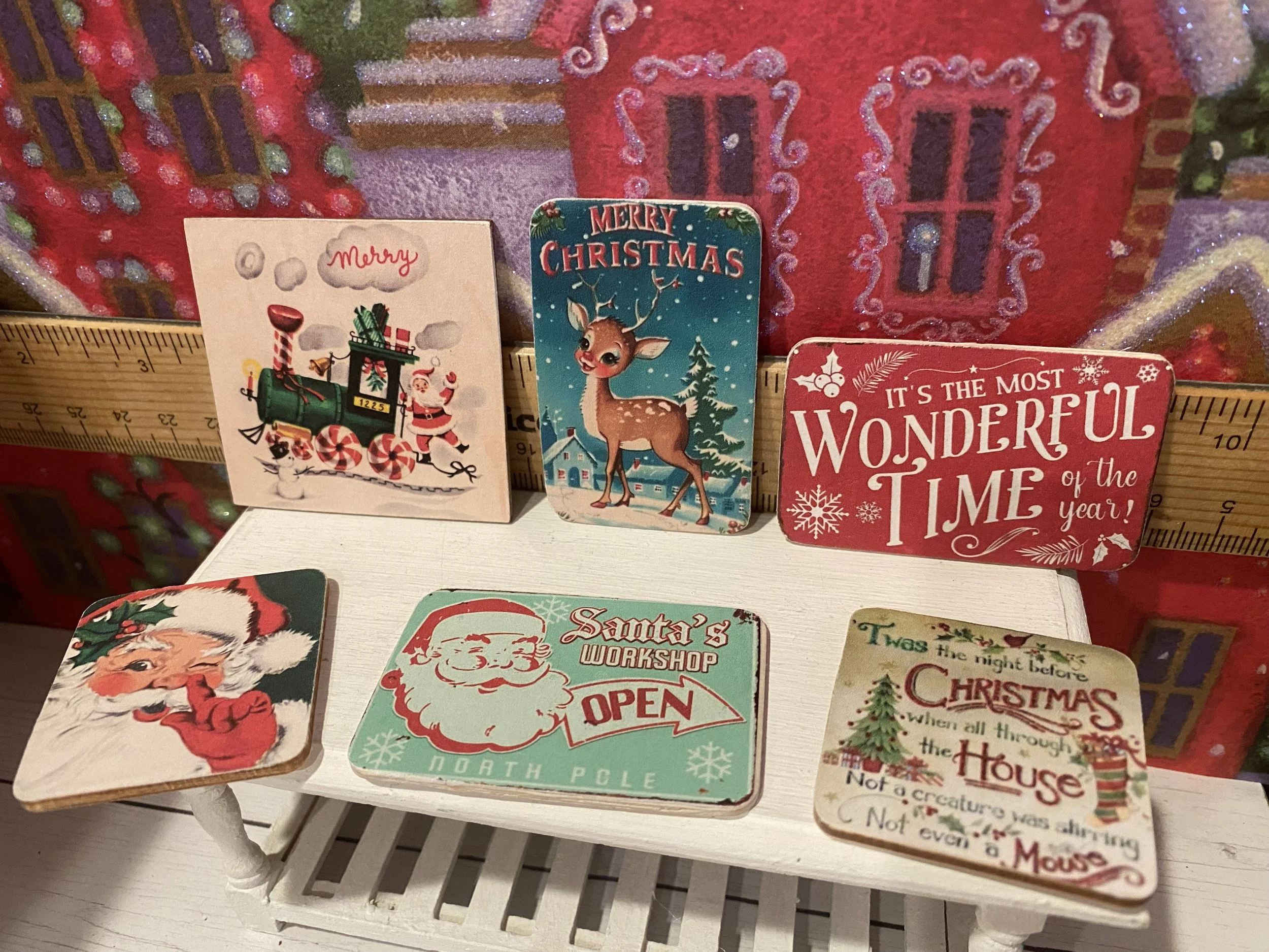 Miniature Christmas Signs, 1:12