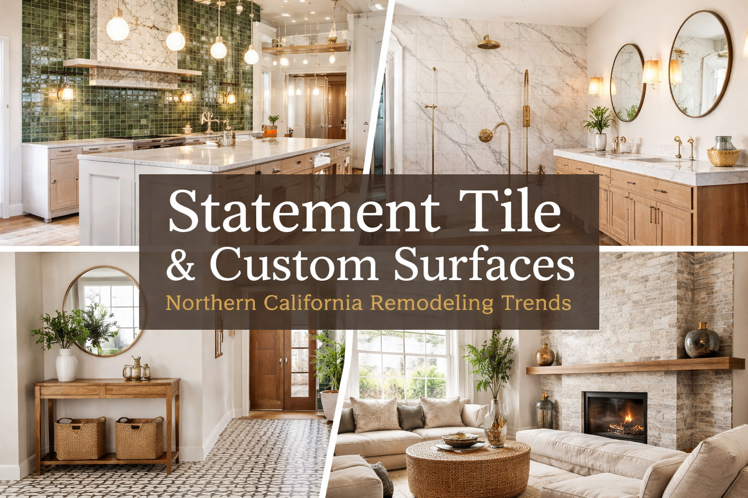 Statement Tile and Custom Surfaces: One of the Biggest Remodeling Trends in Northern California Homes