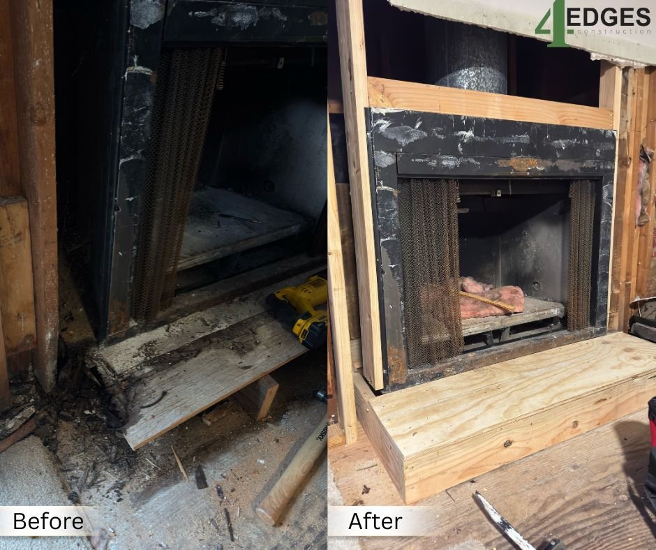 4 Edges Construction Residential Fireplace  repair with Custom Shelving and Gorgeous Color Palette in Vacaville, CA 95688