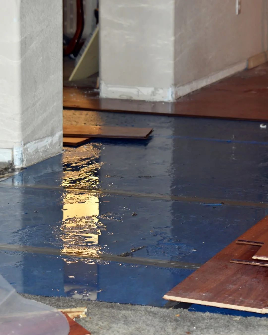 Rain damage flood leak