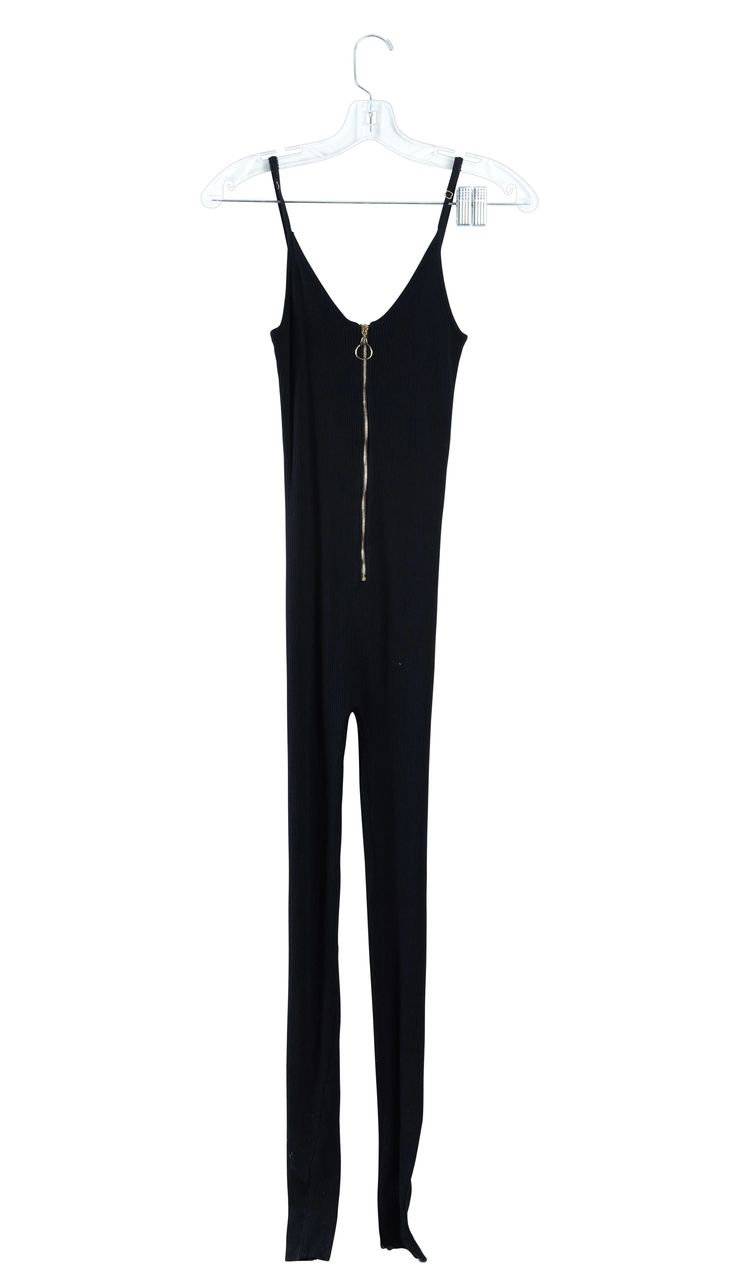 BLACK SLEEVELESS CATSUIT