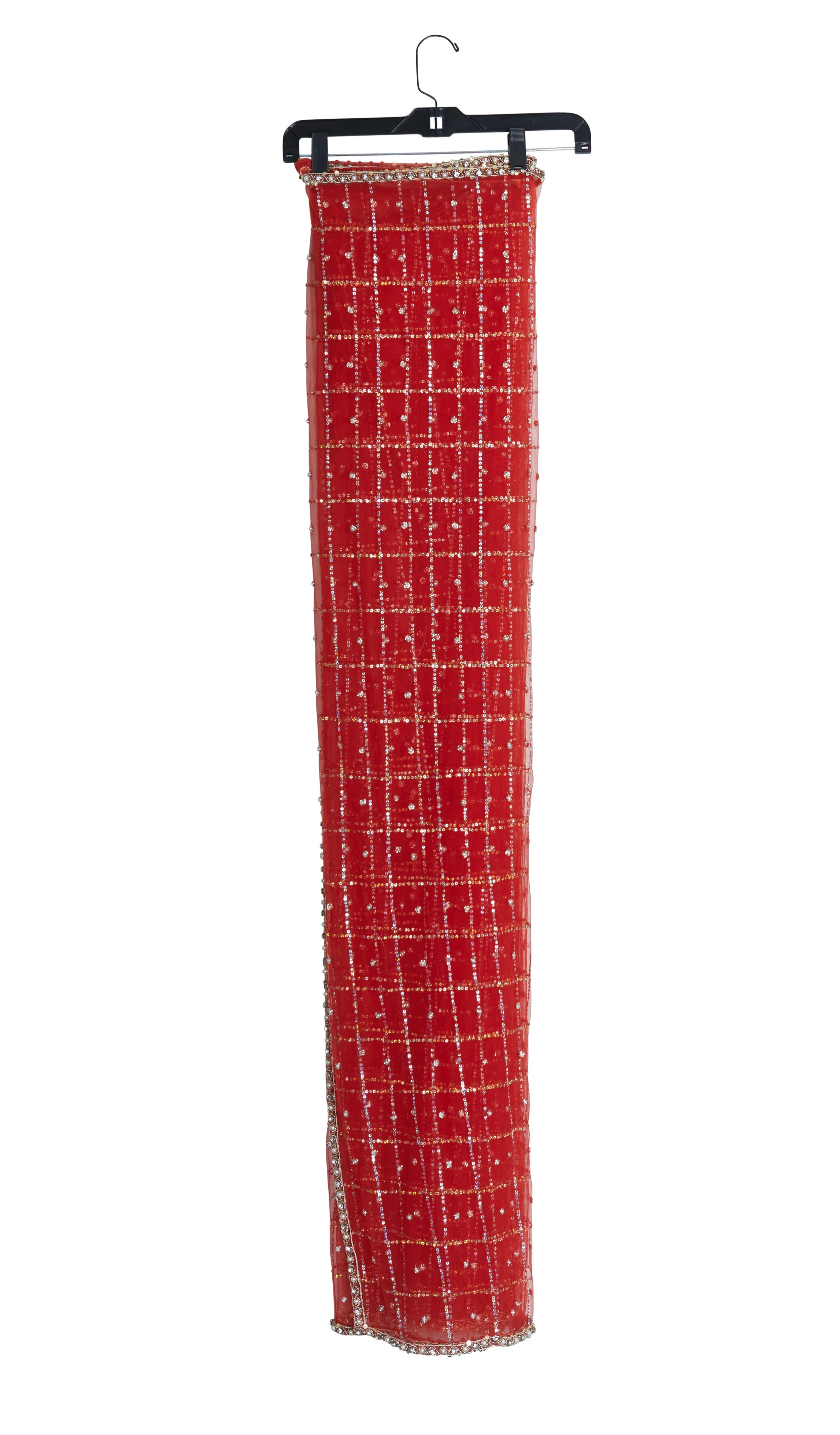 ASHISH RED SEQUIN SCARF