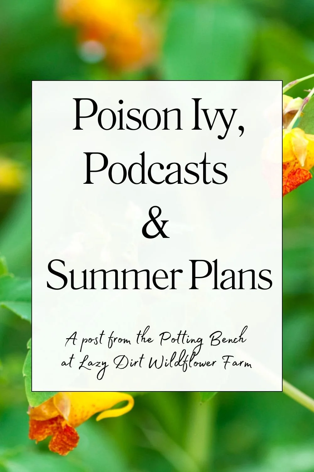 Poison Ivy, Podcasts &amp; Summer Plans