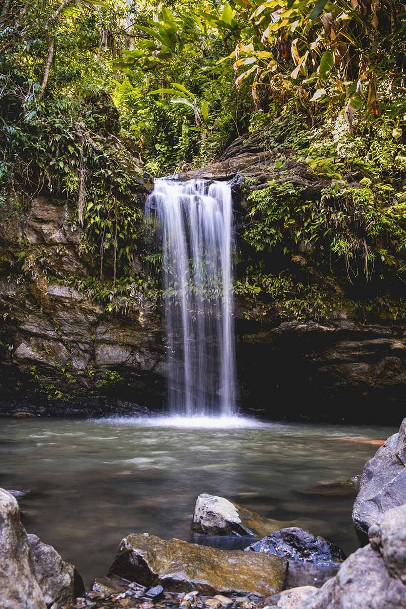 waterfall in El Yunque Rainforest Puerto Rico