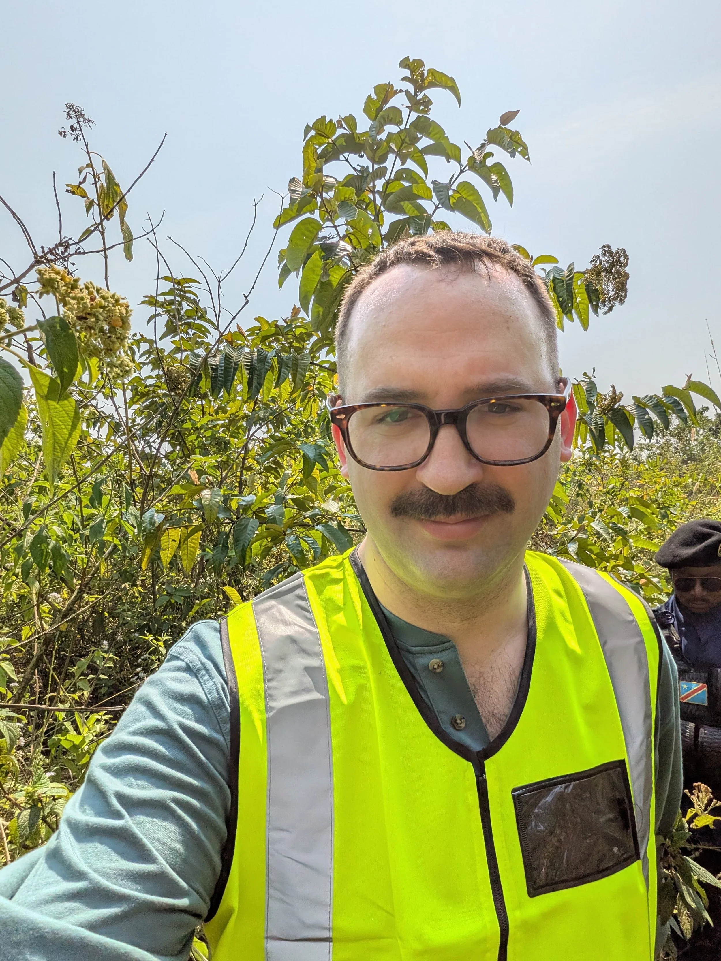 Kevin Lenahan scouting an industrial mining site.
