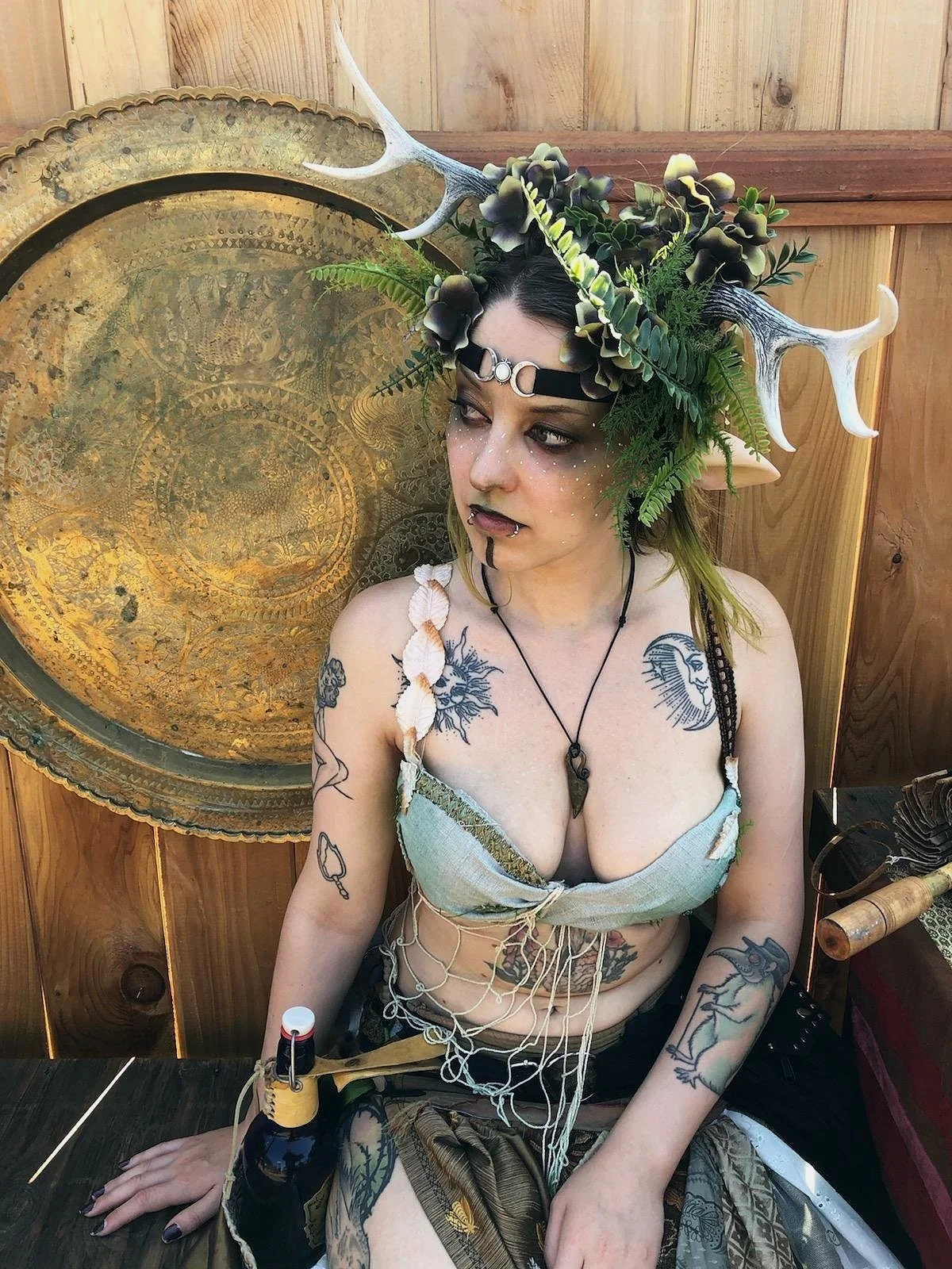'Faun' costume created for the Washington Midsummer Renaissance Faire, 2016