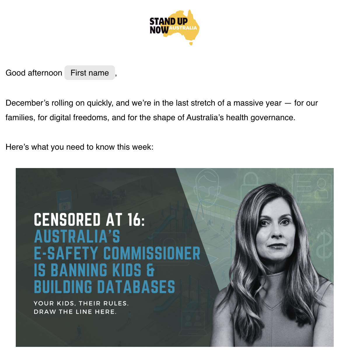 Newsletter: December Campaign Updates