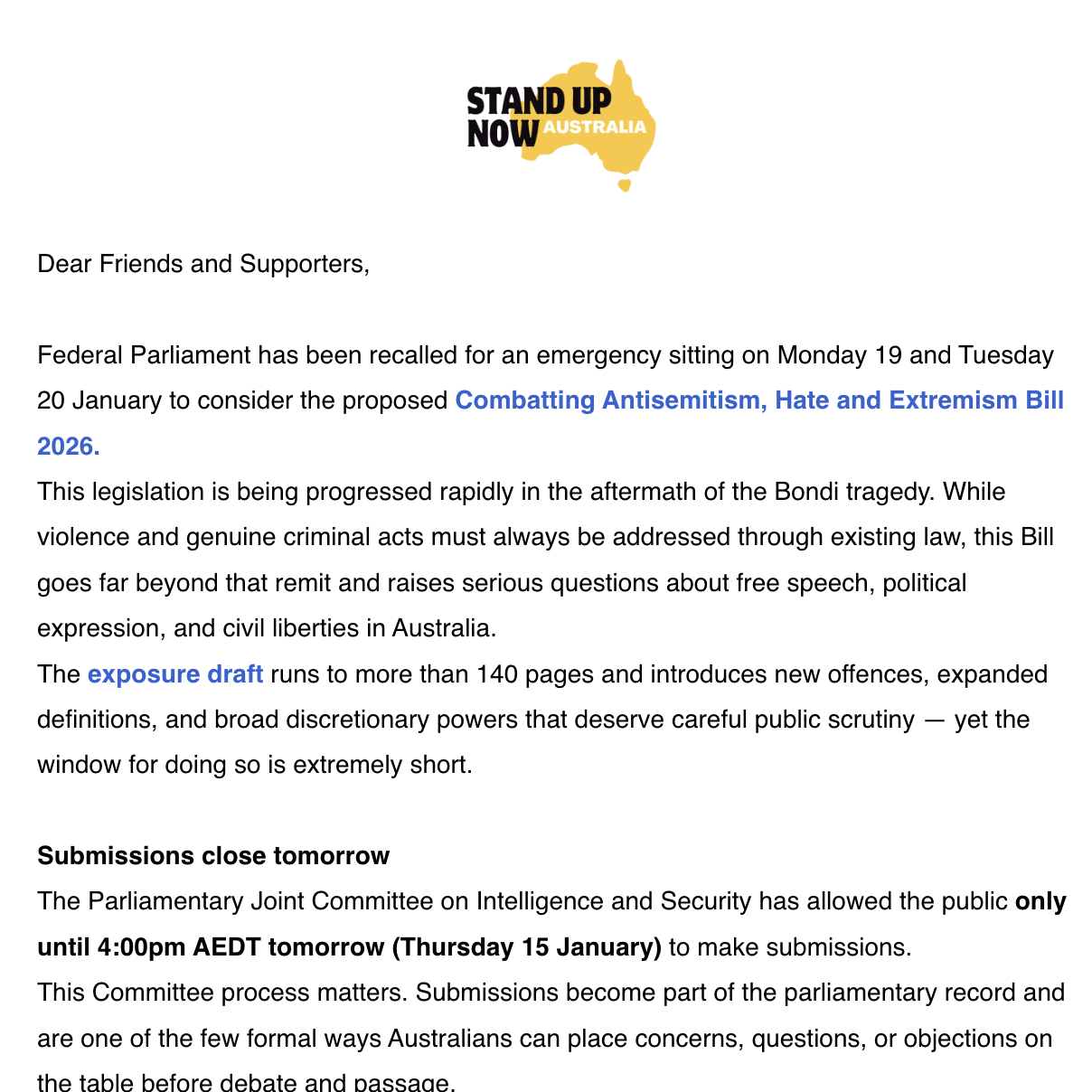 Hate Speech Legislation: Call for Submissions