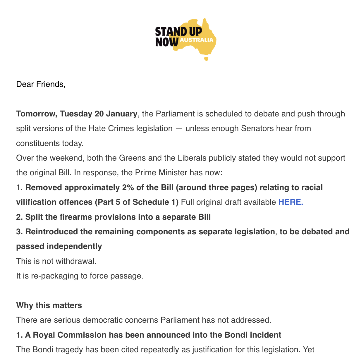 Hate Speech Legislation: Thank You for Your Submissions