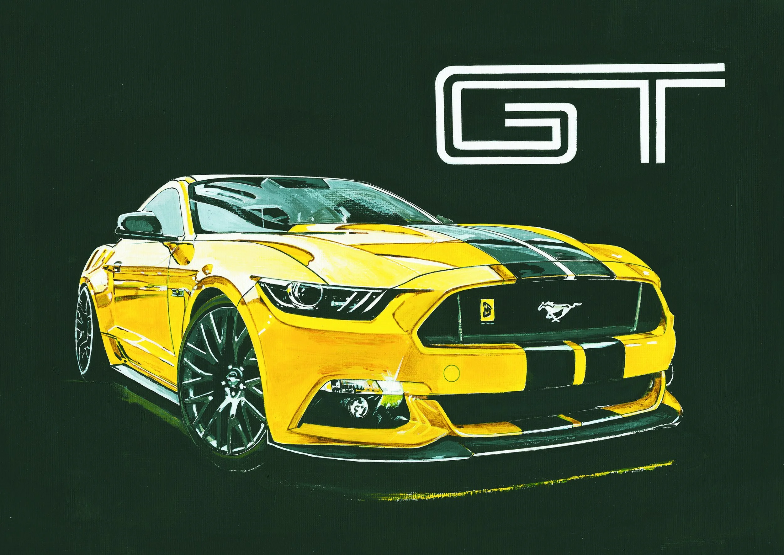 Ford Mustang GT Car Art By Chan ford-mustang-gt-car-art-by-chan