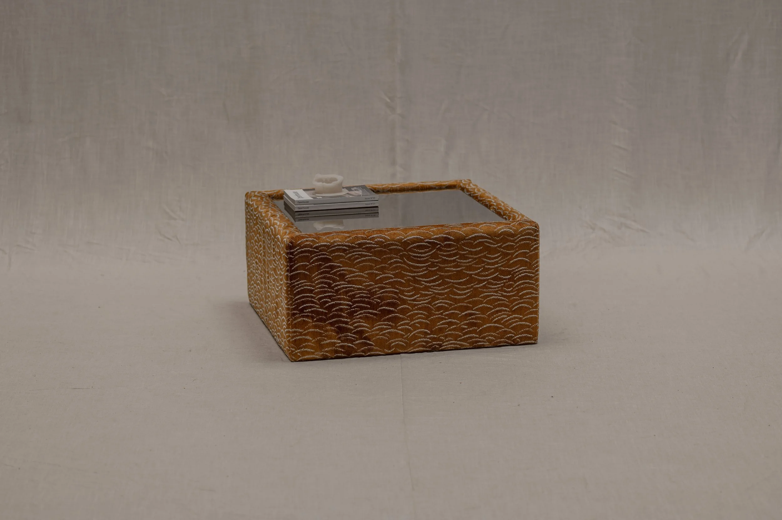 De Sede Coffee Table — Pierre Frey Jacquard Upholstery