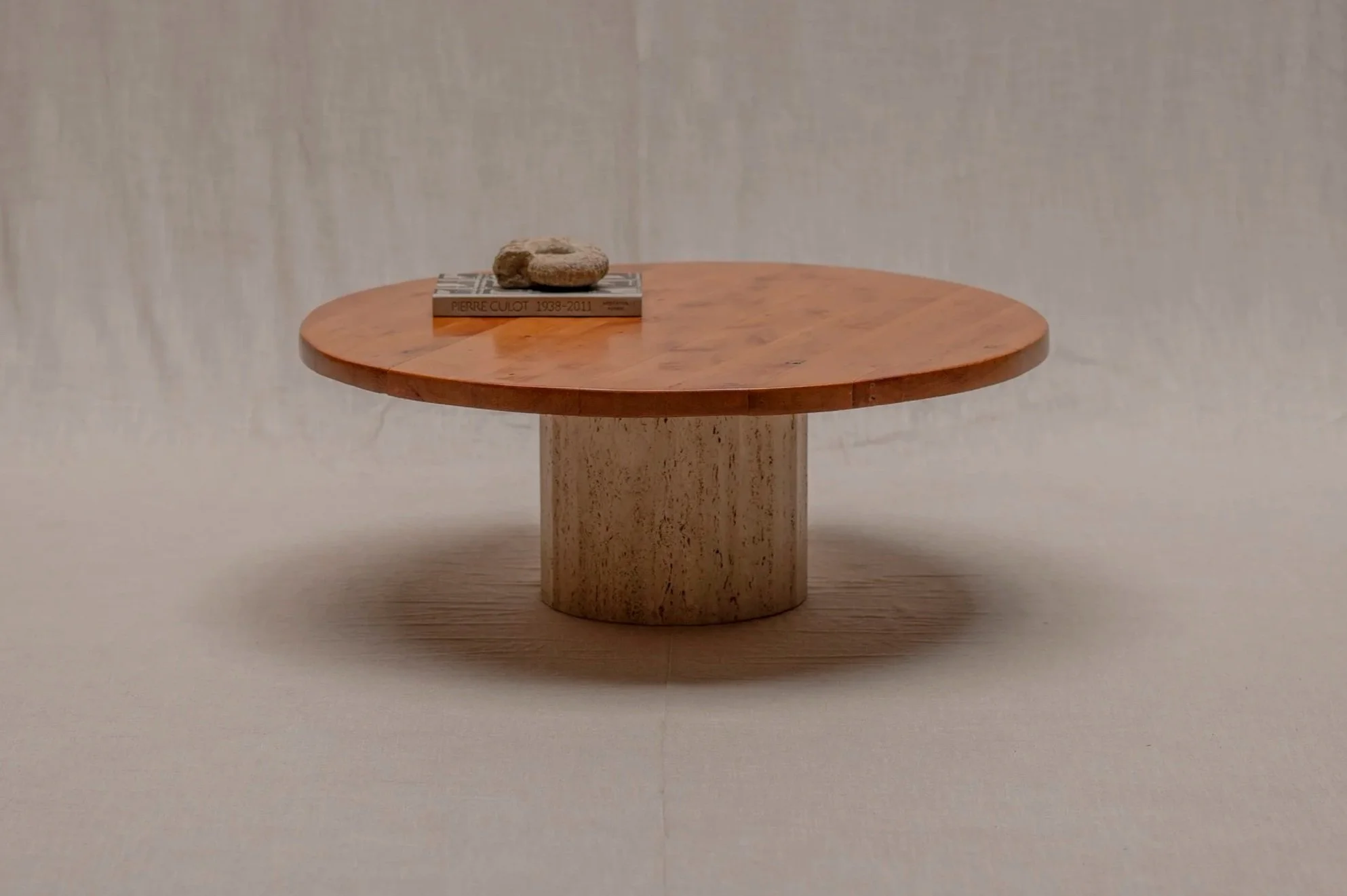 Extra large French Brutalist coffee table, 1960s