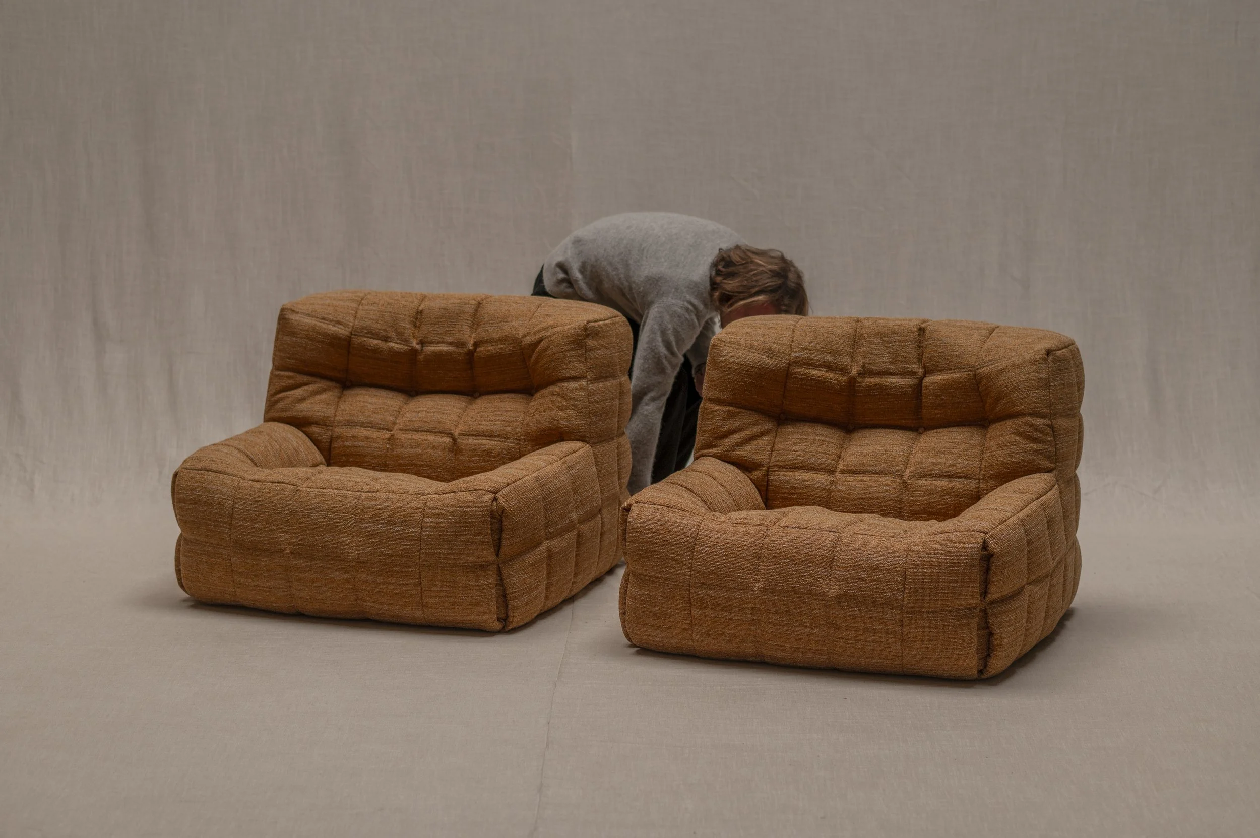 Set of two Kashima easy chairs by Michel Ducaroy for Ligne Roset, 1973