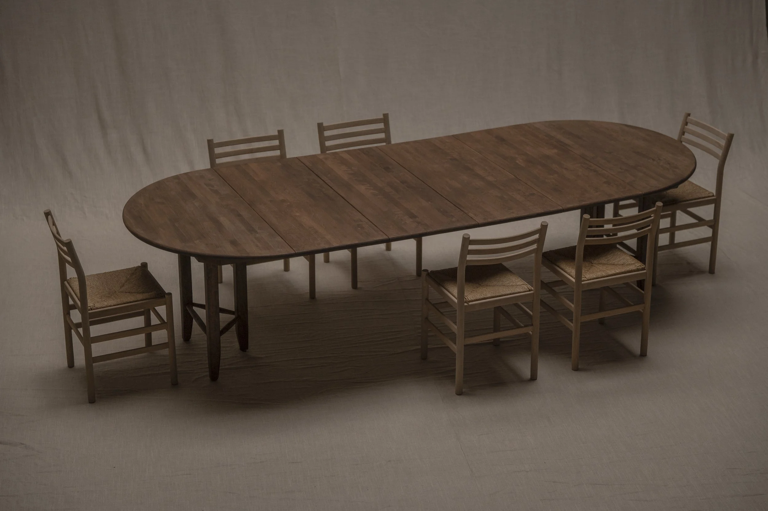 Extra large extendable Danish dining table in solid wood, 1960s