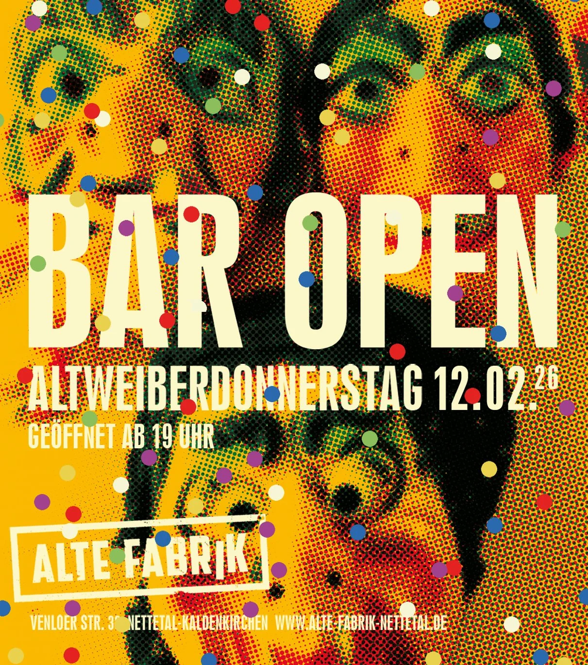 ALTWEIBER - ANLASS ZUR FREUDE - BAR OPEN FÜR NÄRRINNEN UND NARREN UND NORMALE LEUTE. :) 