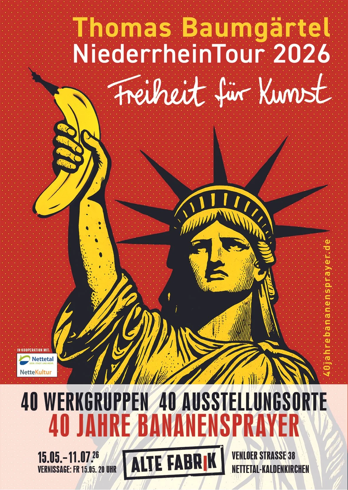 VERNISSAGE           THOMAS BAUMGÄRTEL DER BANANENSPRAYER 