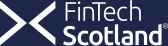 FinTech Scotland logo on a dark blue background.