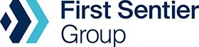 First Sentier Group logo with blue and gray geometric design.