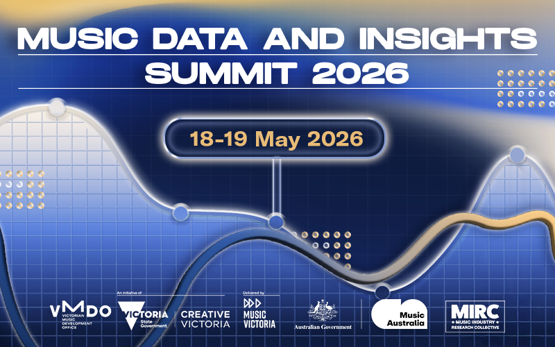 Banner for the Music Data & Insights Summit in Melbourne