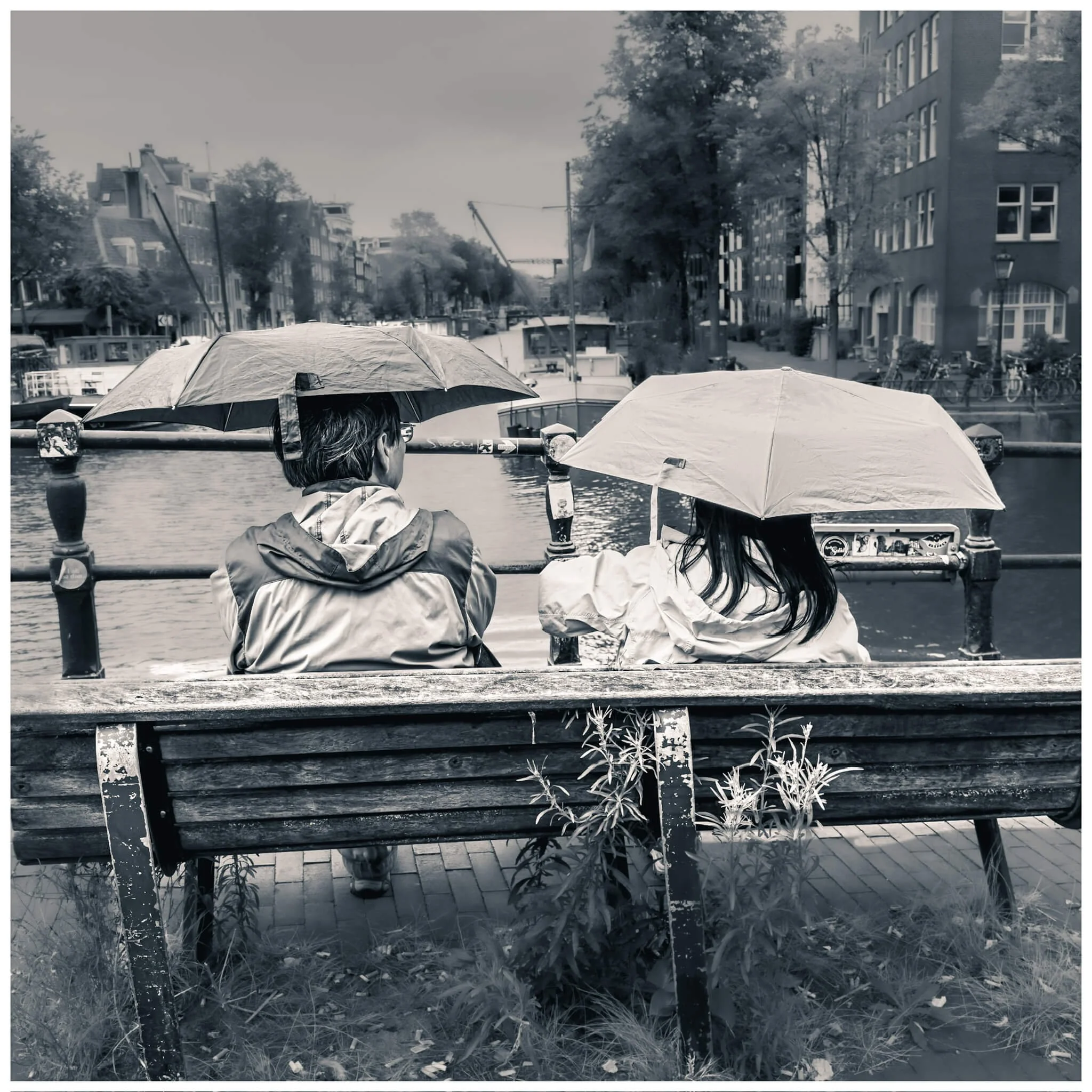 sitting and taking a break in amsterdam 