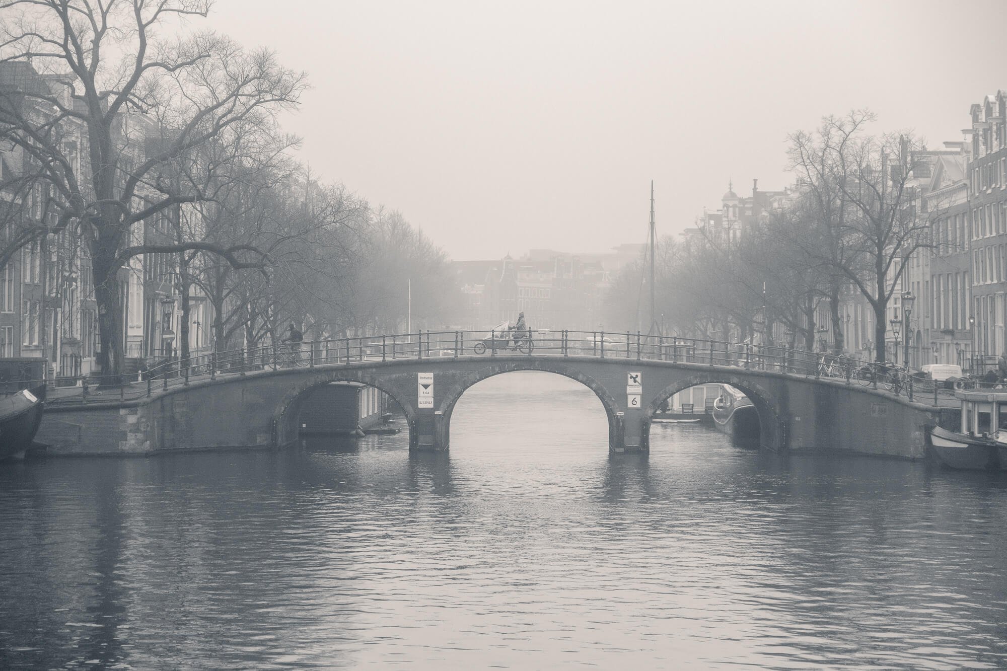 Looking across the Amstel river into the Keizersgracht